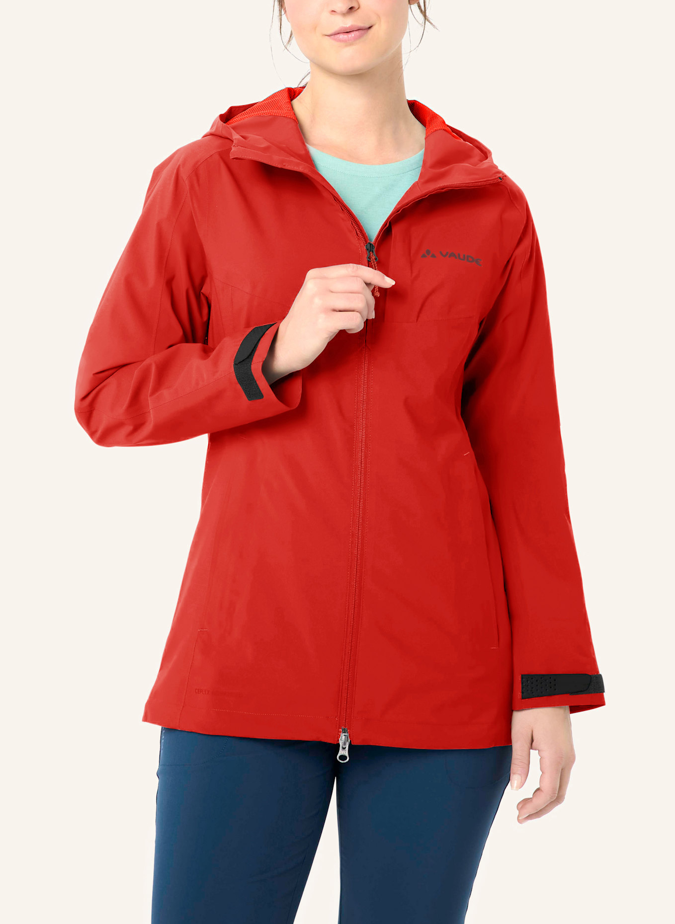 VAUDE Hardshell-Jacke W ELOPE JACKET III: ROT