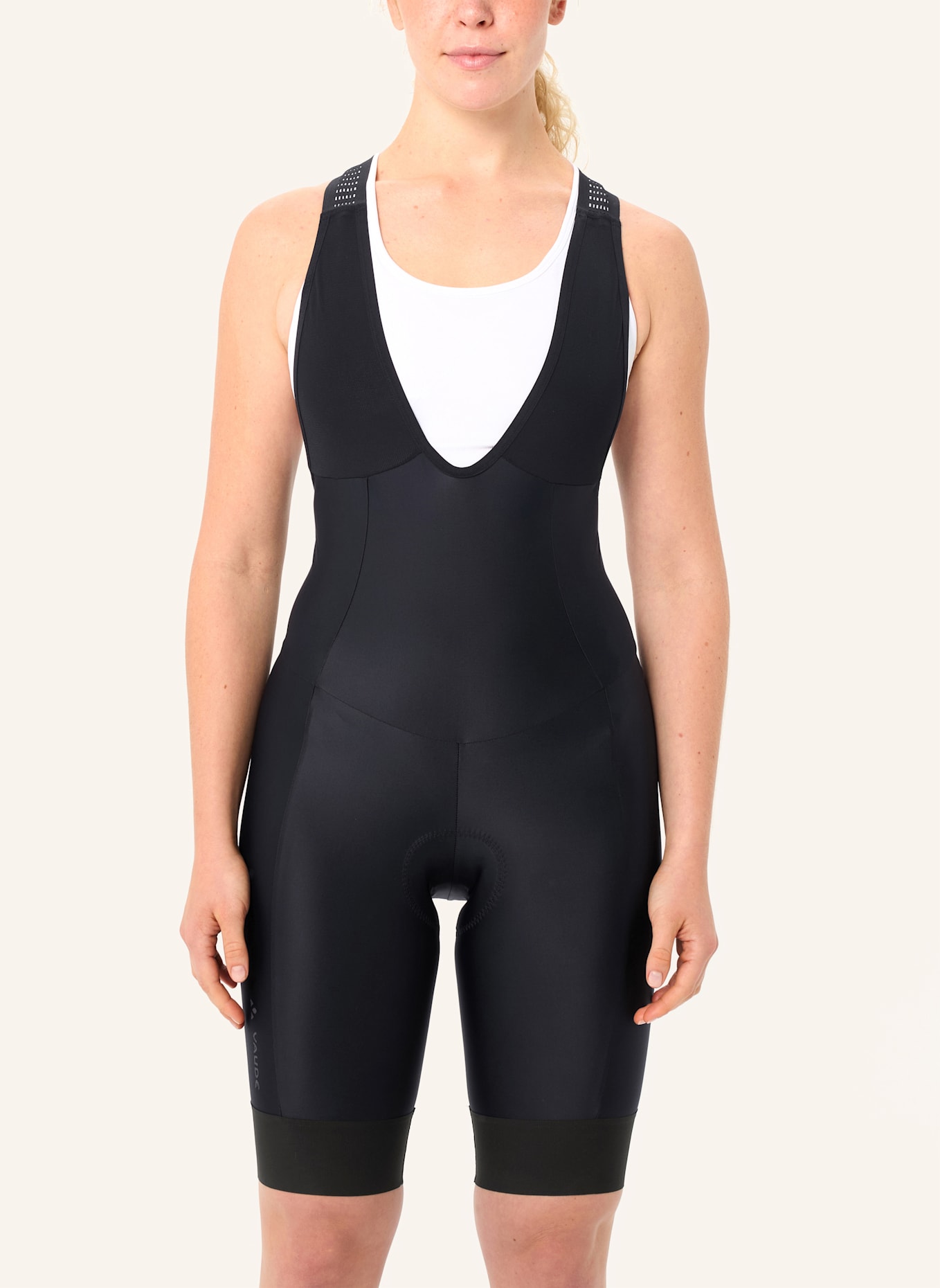 VAUDE Radhose mit Trägern und gepolstertem Einsatz W FURKA BIB TIGHTS II: SCHWARZ