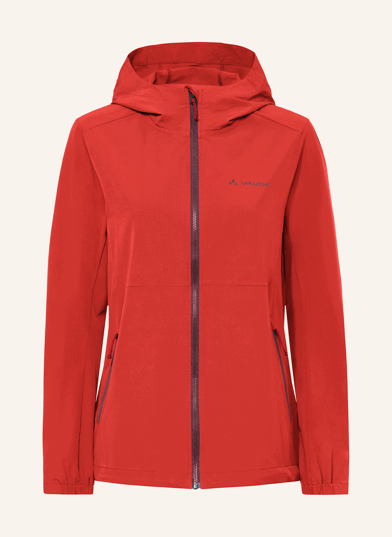 VAUDE Softshell-Jacke W ELOPE WIND JACKET: ROT