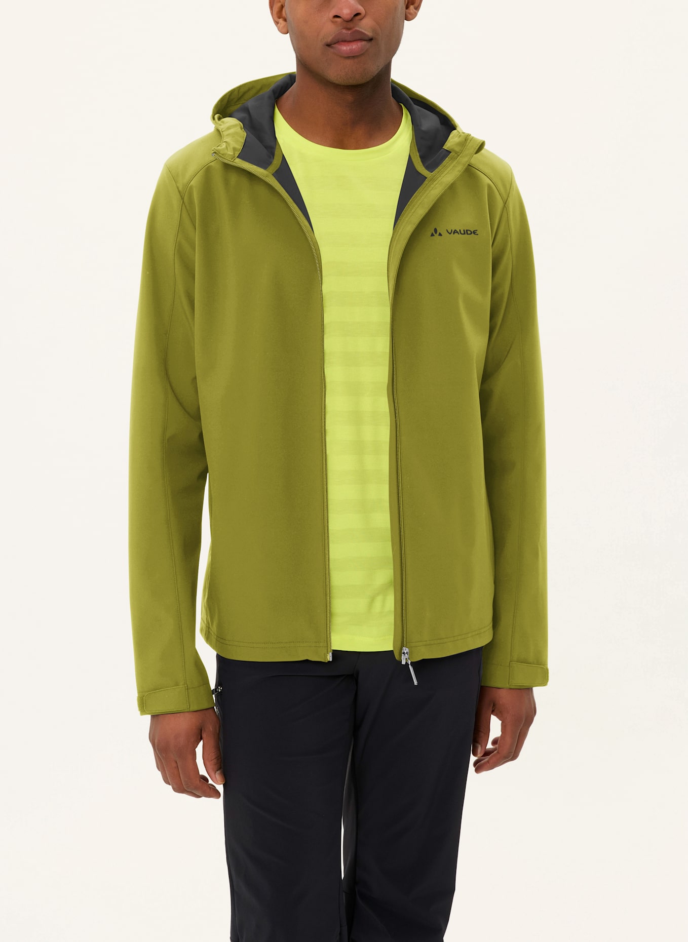 VAUDE Softshell-Jacke M OSSOLA HOODY JACKET: GRÜN