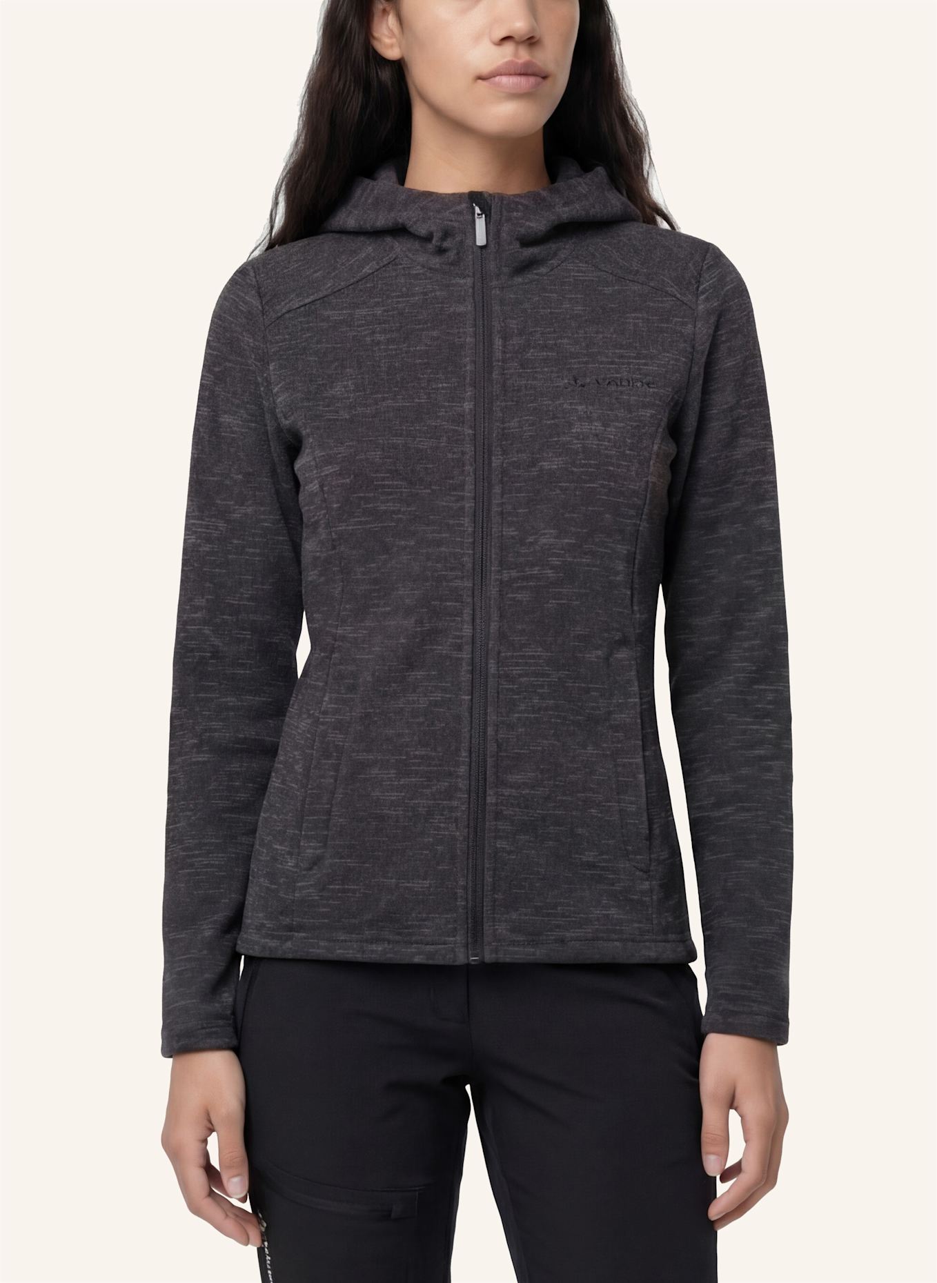 VAUDE Fleecejacke W TIKOMA HOODY JACKET II: SCHWARZ