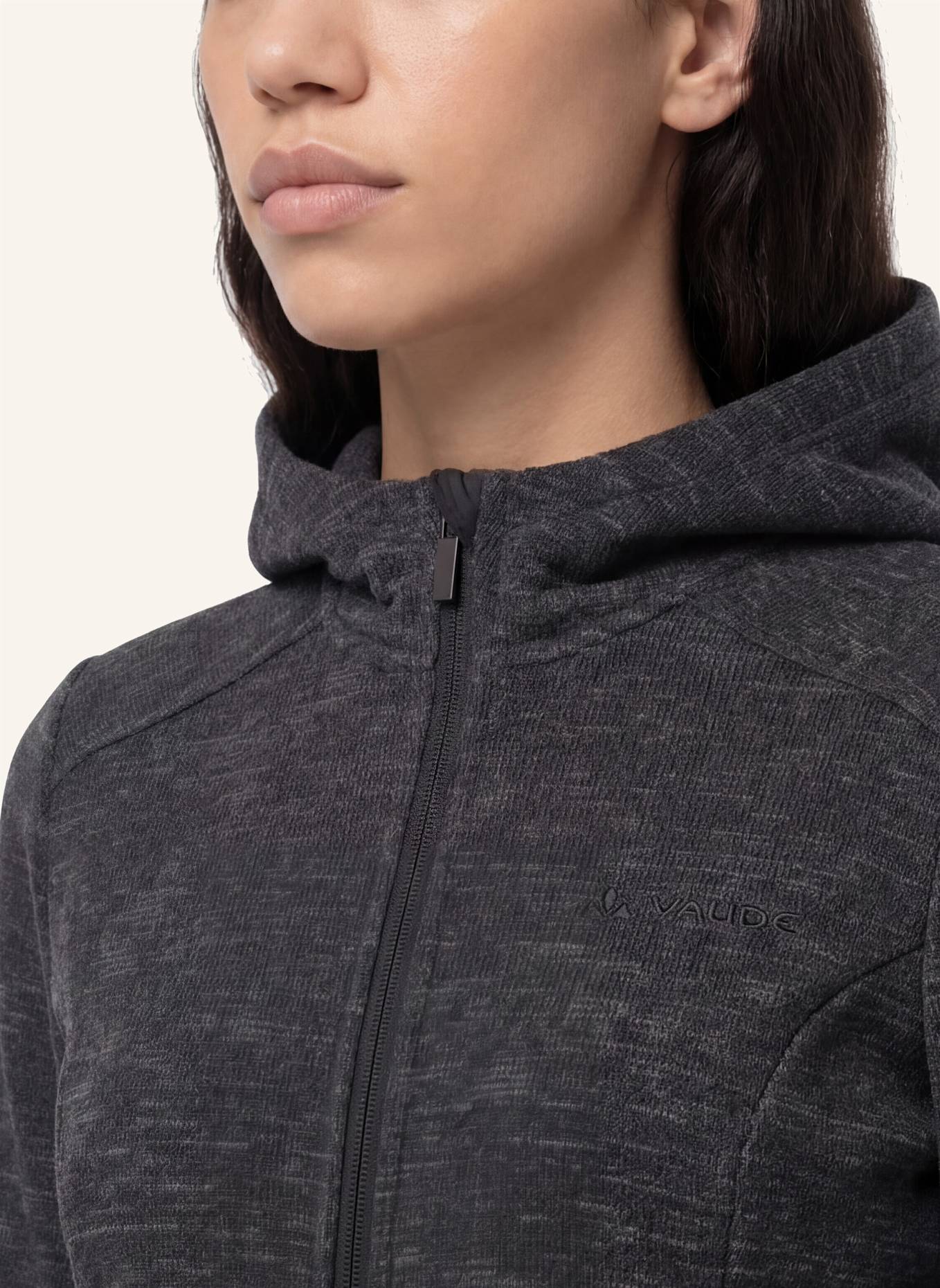 VAUDE Fleecejacke W TIKOMA HOODY JACKET II: SCHWARZ