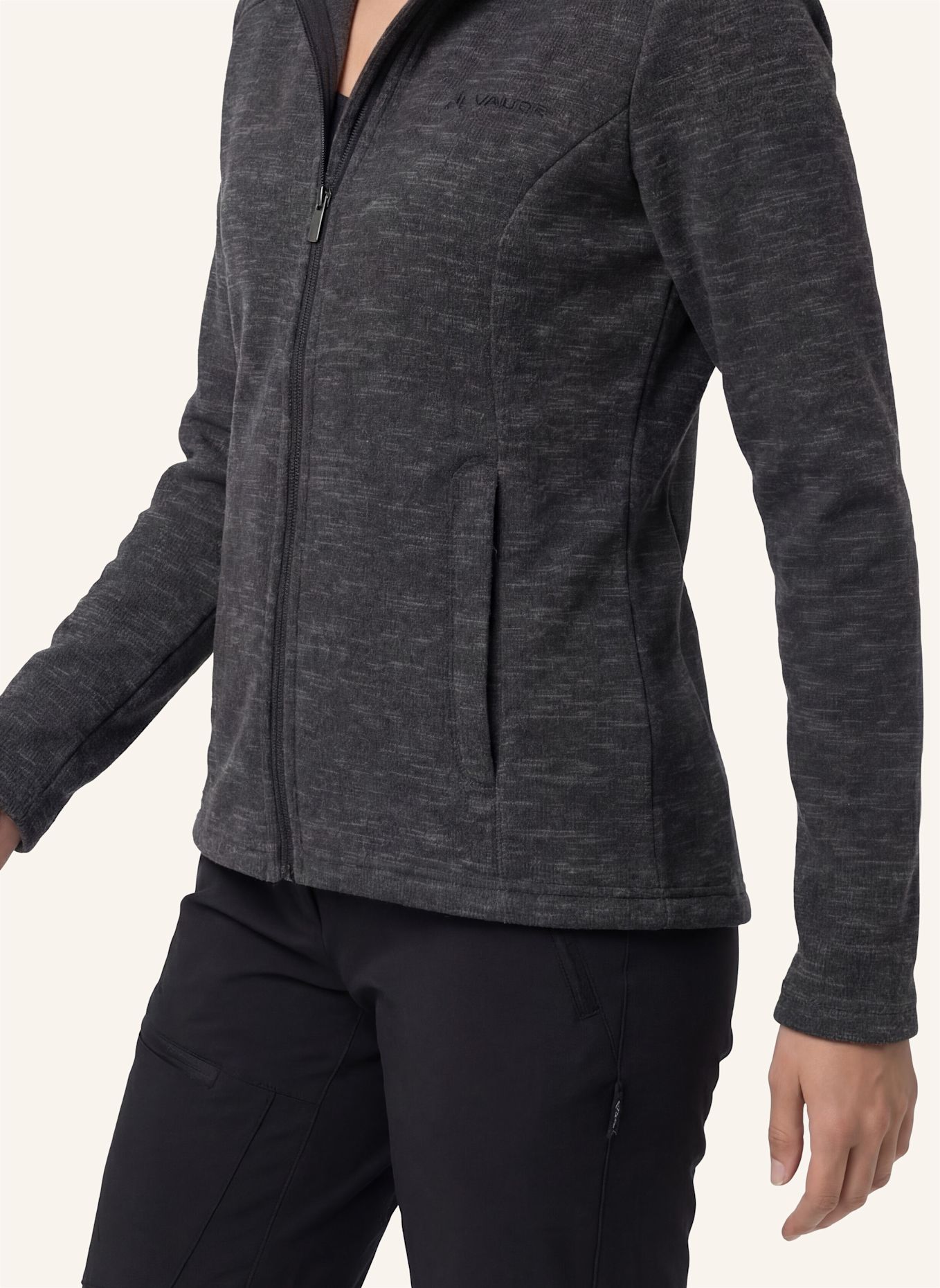 VAUDE Fleecejacke W TIKOMA HOODY JACKET II: SCHWARZ