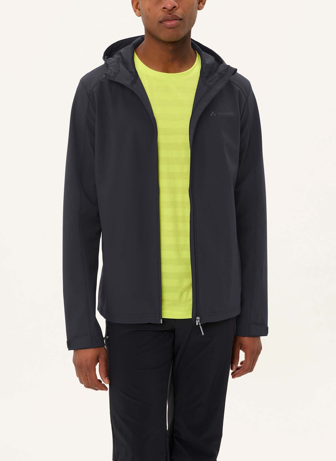 VAUDE Softshell-Jacke M OSSOLA HOODY JACKET: SCHWARZ
