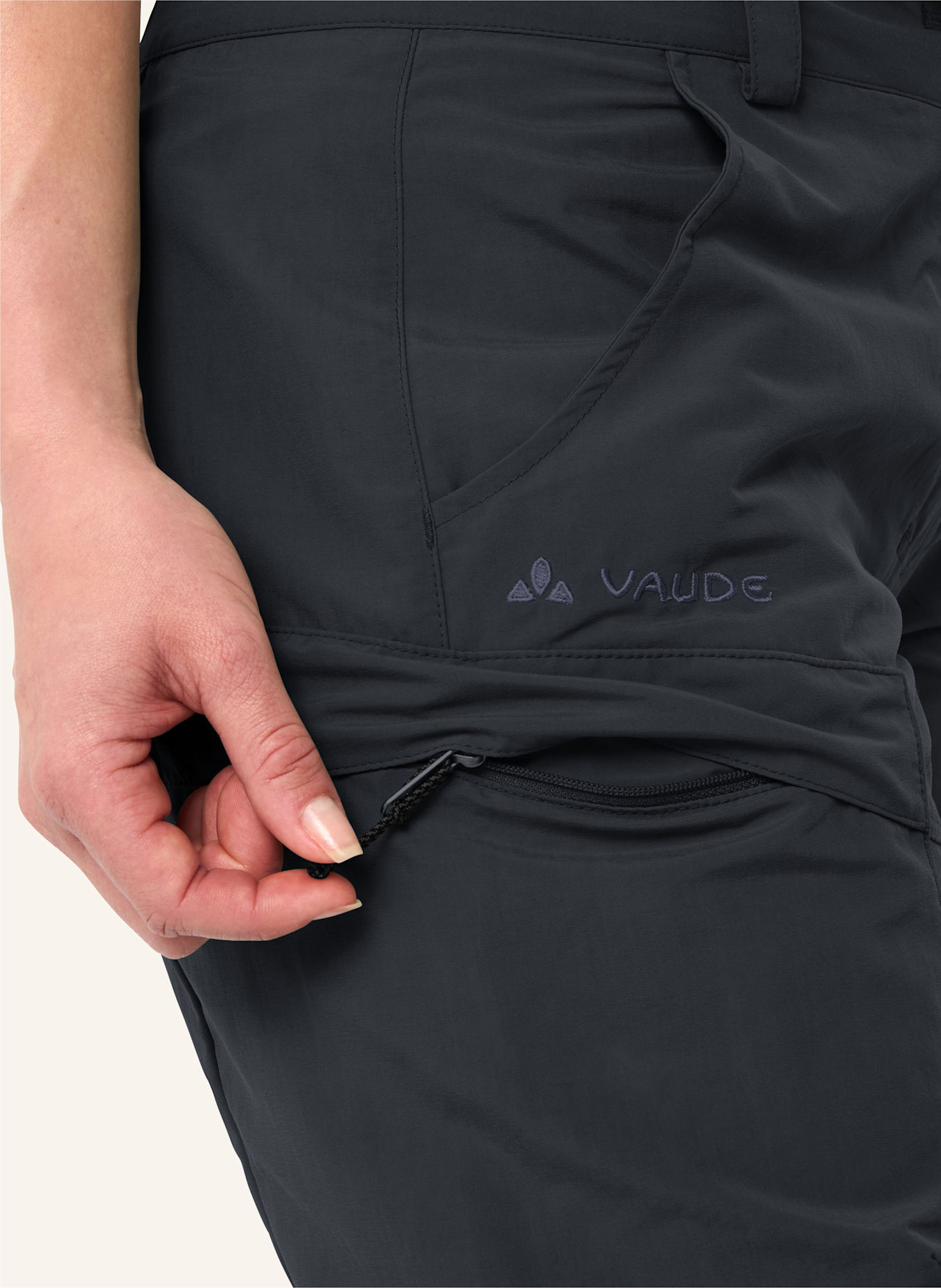VAUDE Zipp-off-Hose NEYLAND: SCHWARZ