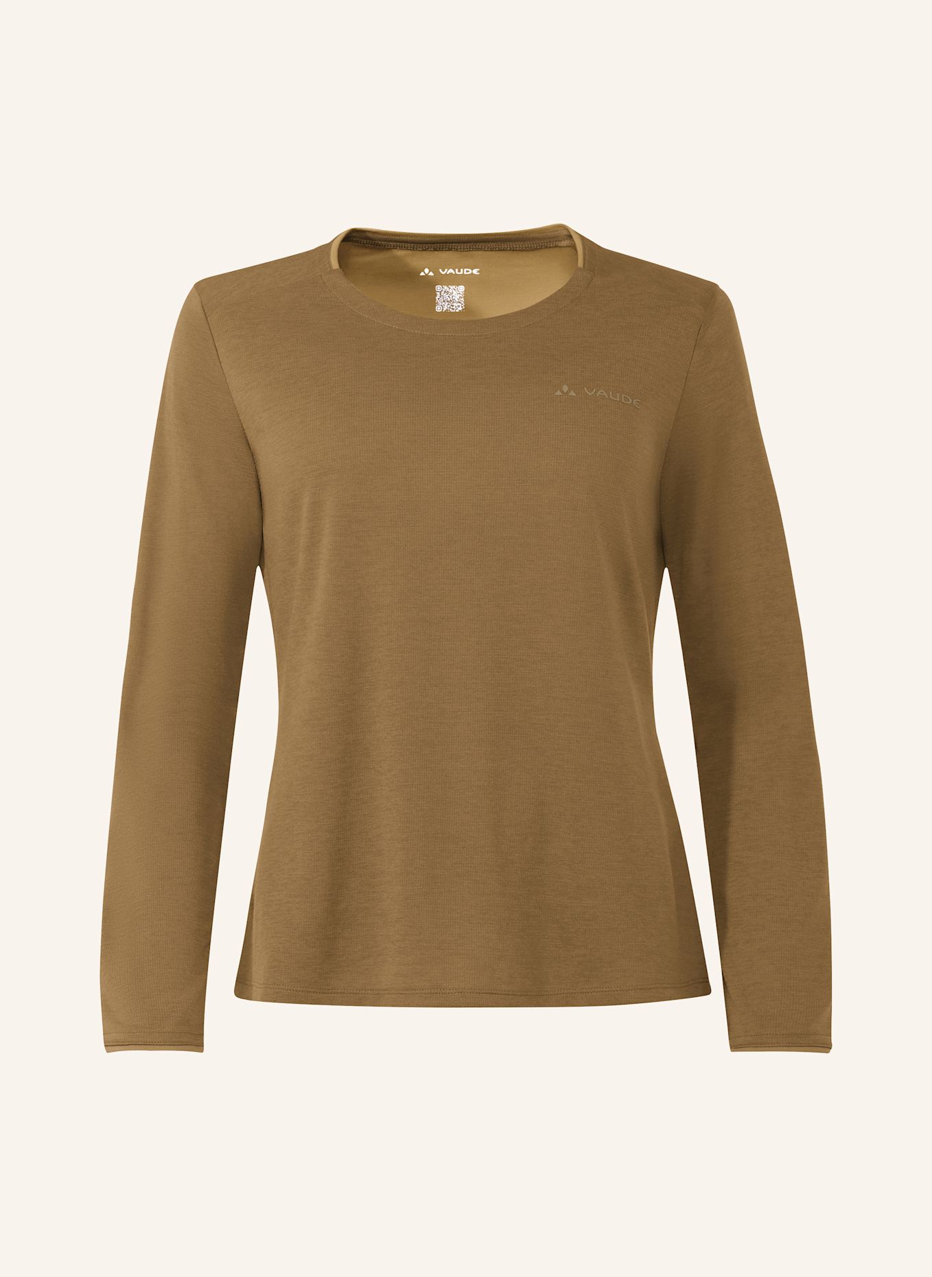 VAUDE Funktionsshirt W ESSENTIAL LS T-SHIRT: BEIGE