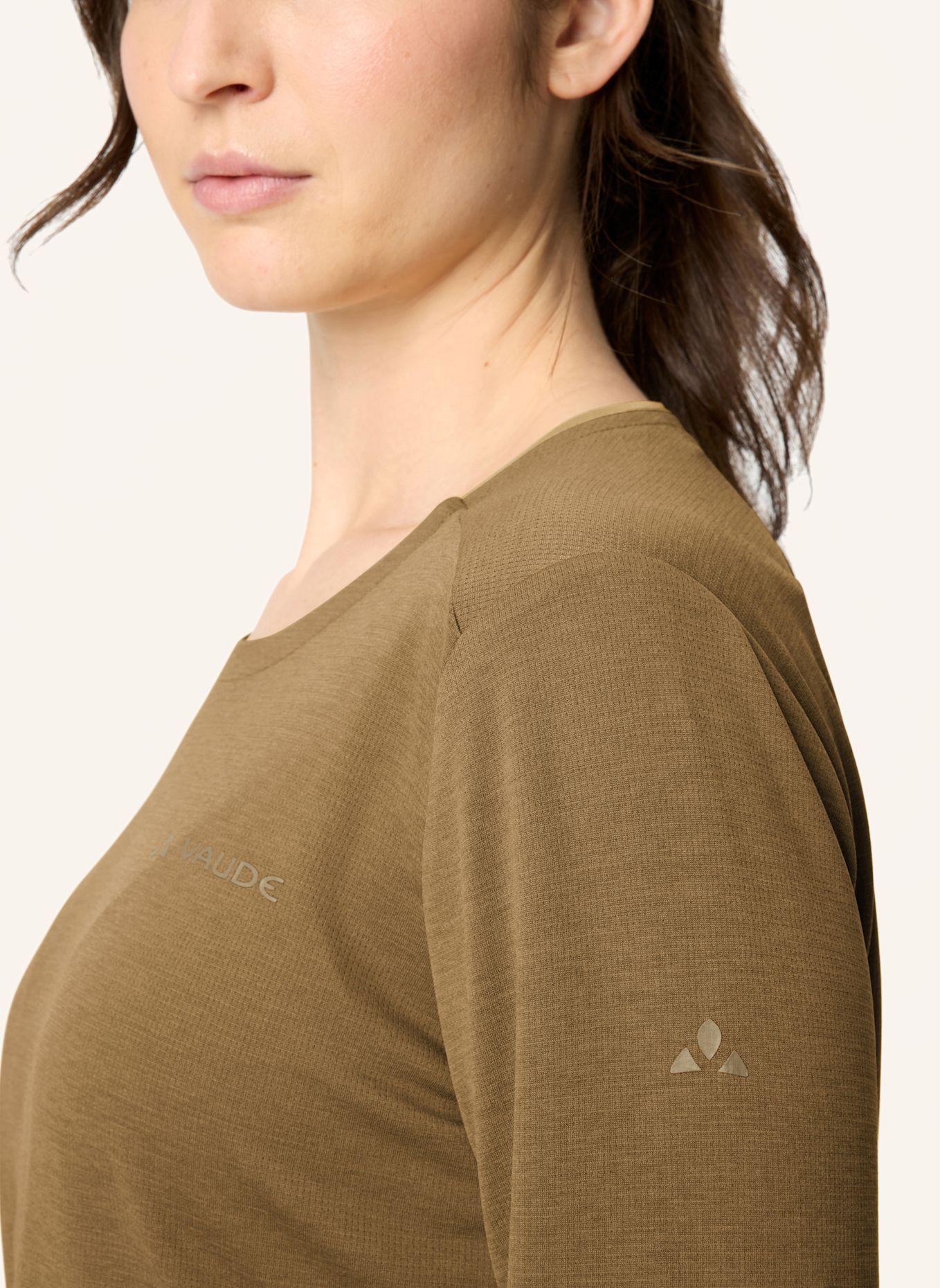VAUDE Funktionsshirt W ESSENTIAL LS T-SHIRT: BEIGE