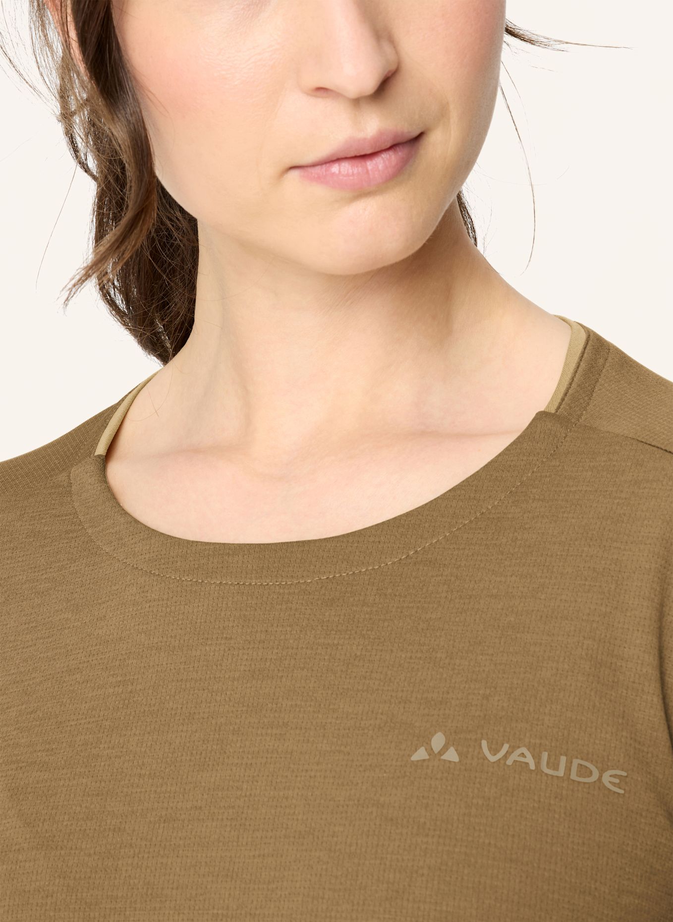 VAUDE Funktionsshirt W ESSENTIAL LS T-SHIRT: BEIGE