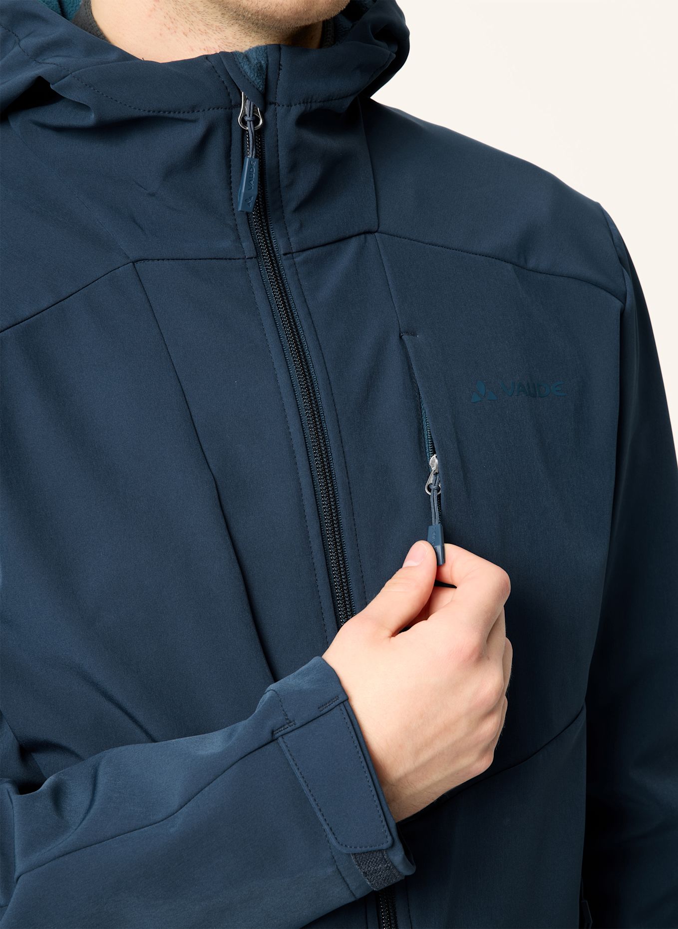 VAUDE Softshell-Jacke M CYCLONE HOODED J II: BLAU