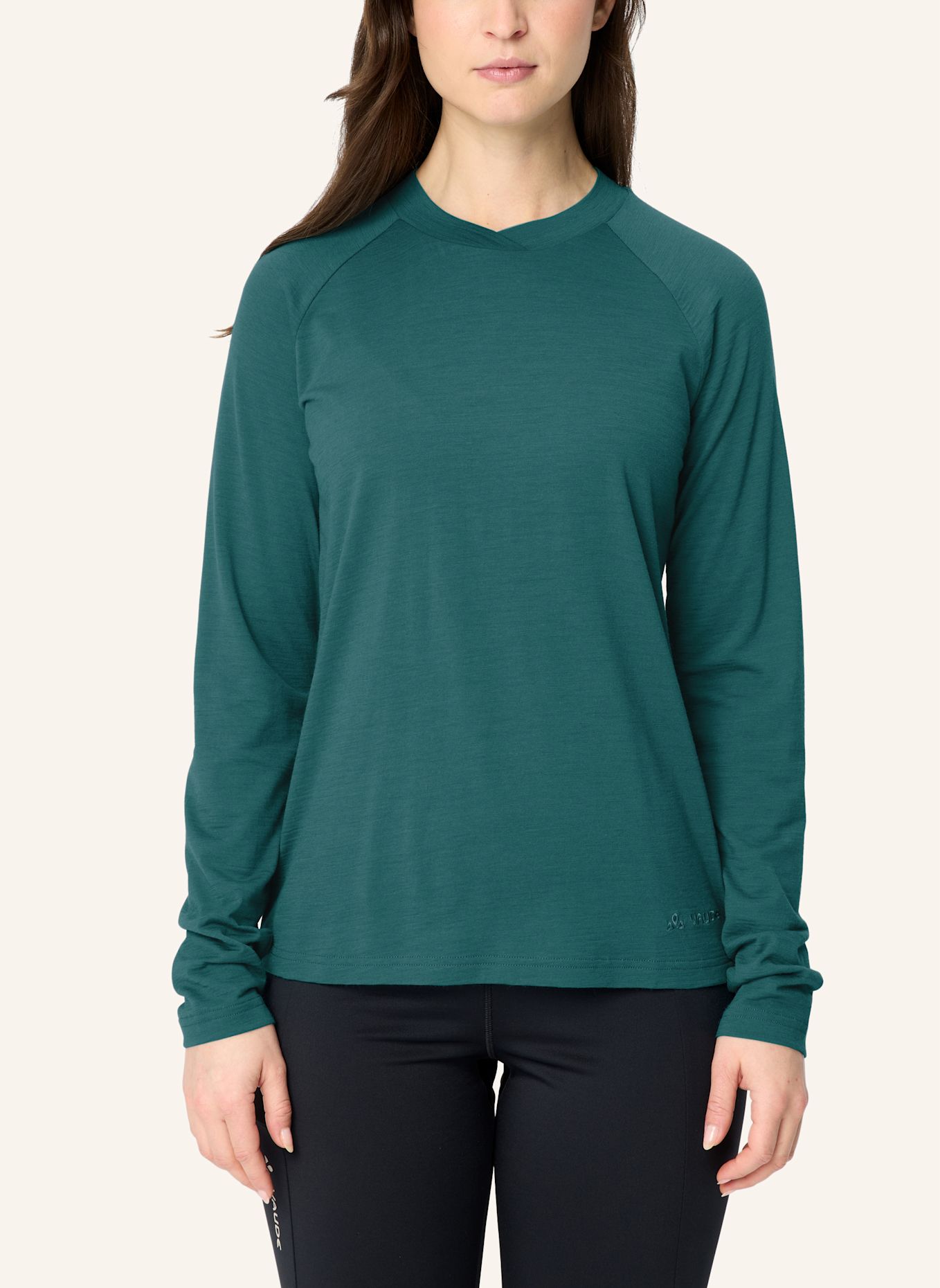 VAUDE Funktionsshirt W ESSENTIAL WOOL SHIRT: TÜRKIS / PETROL