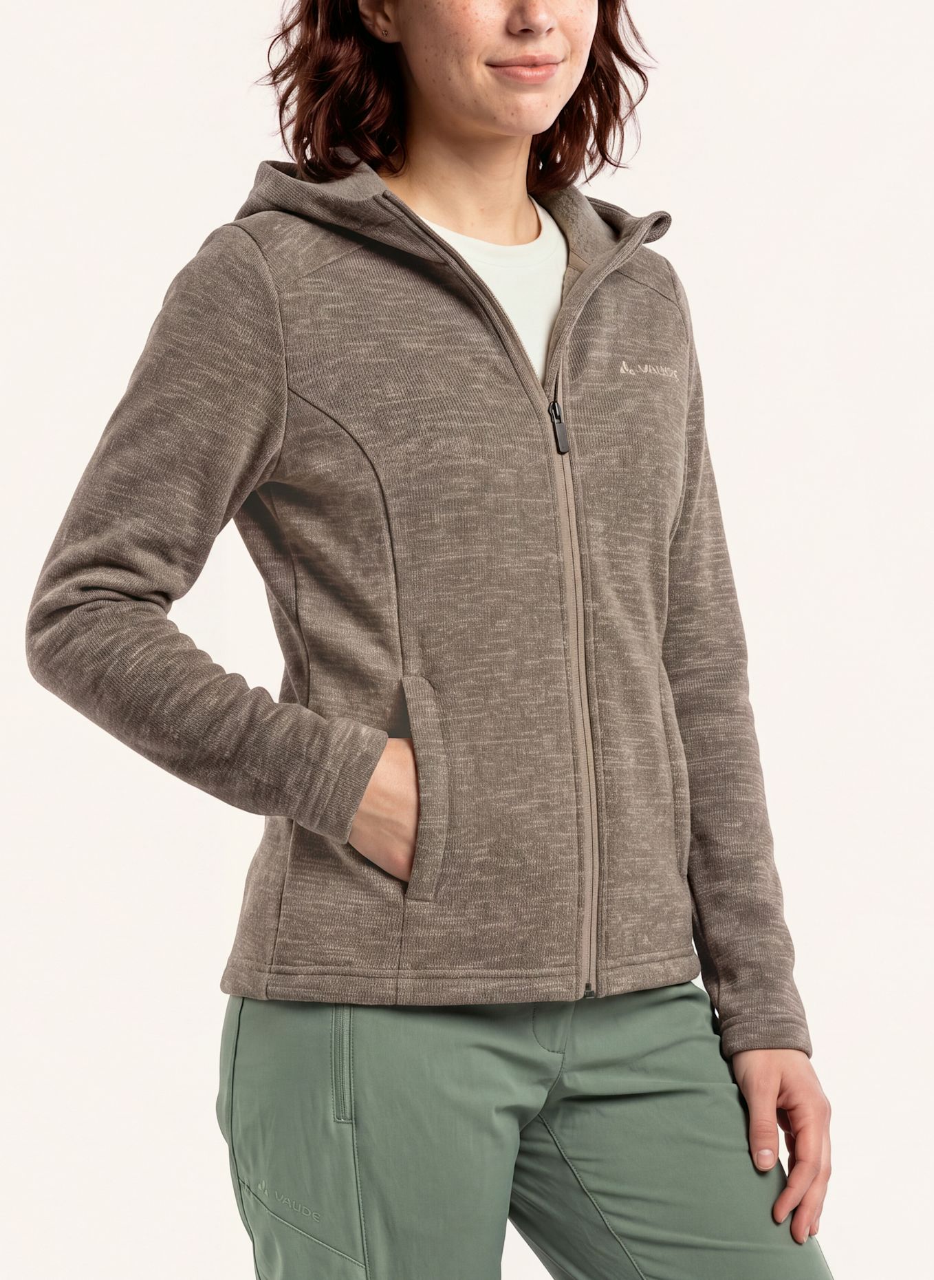 VAUDE Fleecejacke W TIKOMA HOODY JACKET II: BEIGE