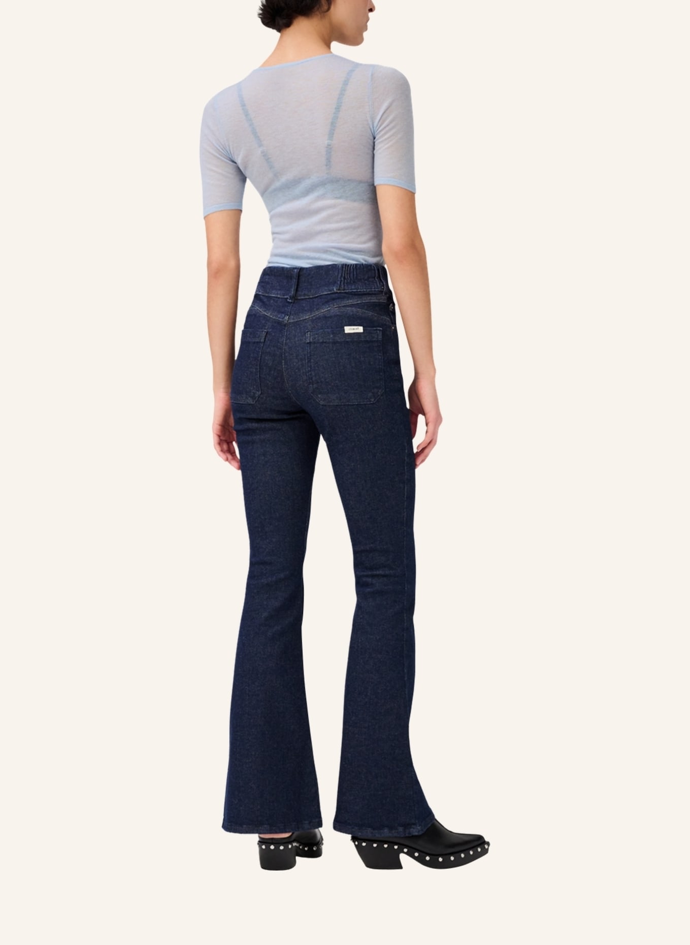 ITEM m6 Flared Jeans HIGH RISE DENIM, Farbe: DUNKELBLAU (Bild 2)