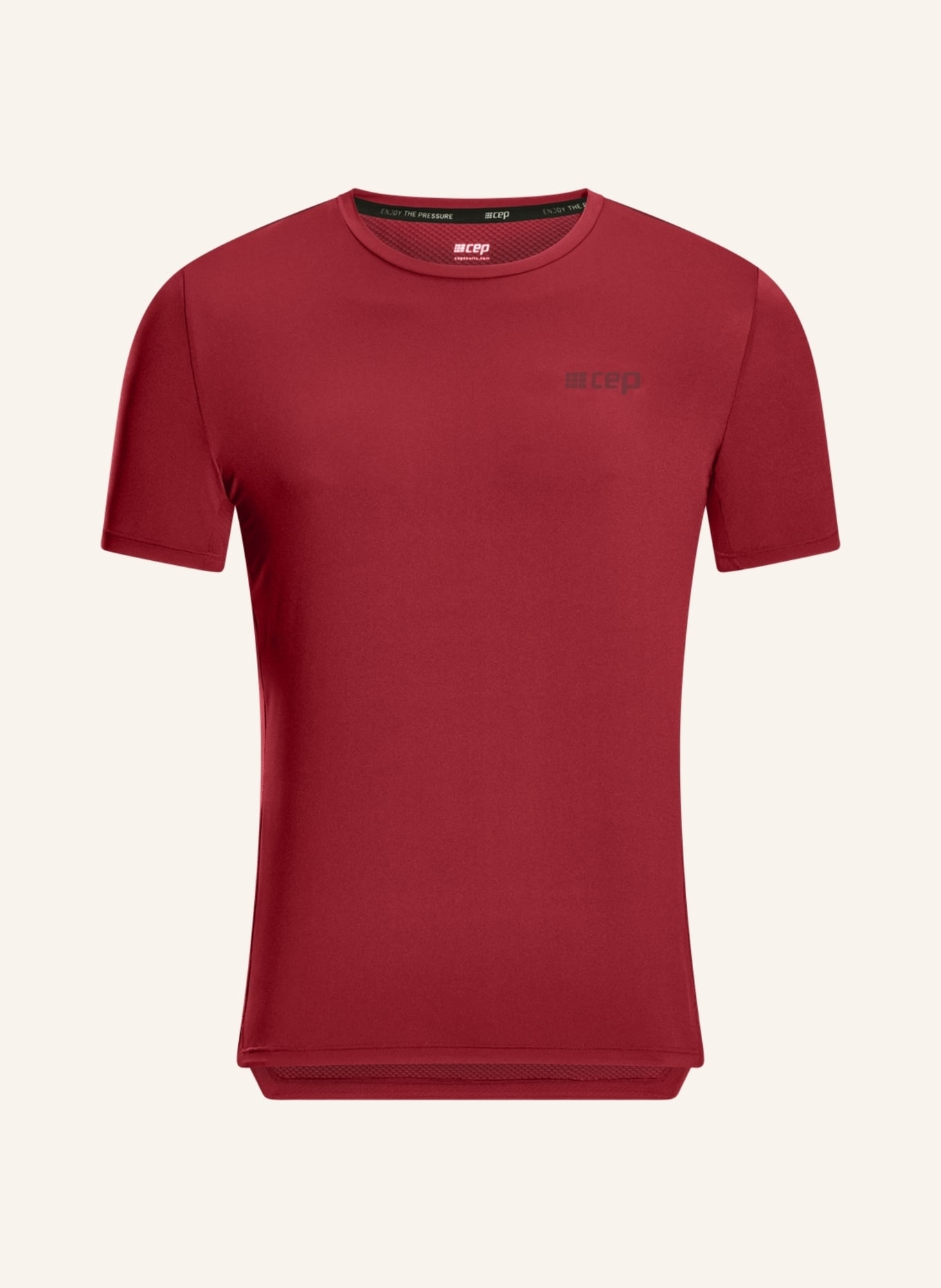 cep Laufshirt THE RUN SHORT SLEEVE, Farbe: DUNKELROT (Bild 1)