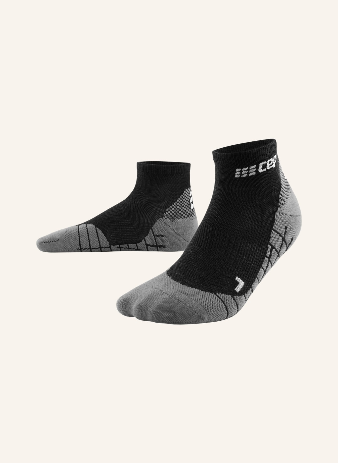 cep Trekking-Socken LIGHT MERINO LOW CUT  Mit Kompression, Farbe: SCHWARZ (Bild 1)