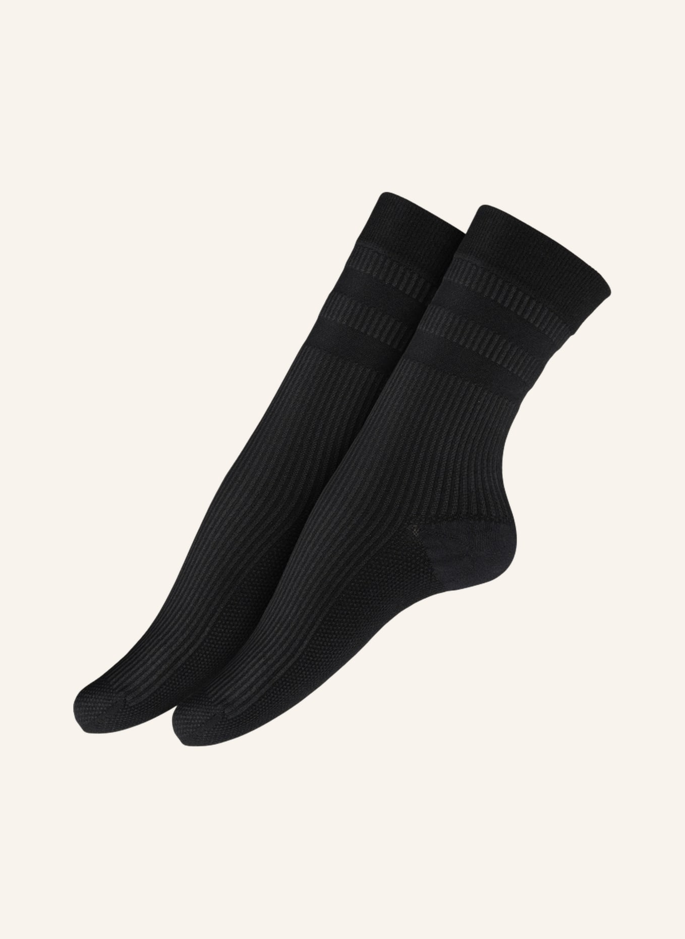 ITEM m6 2er-Pack Socken SNEAKER COTTON CONSCIOUS RIBBED mit Kompression, Farbe: SCHWARZ (Bild 1)