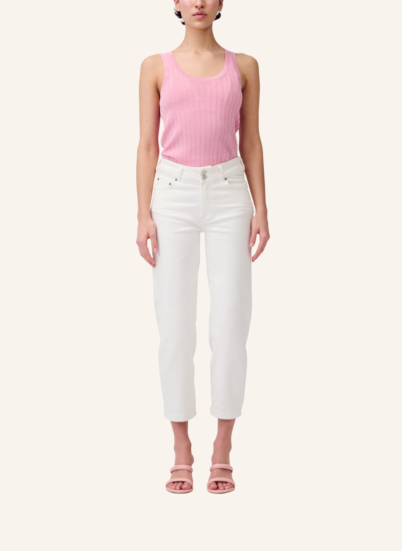ITEM m6 Jeans-Culotte CROPPED HIGH RISE DENIM, Farbe: WEISS (Bild 6)