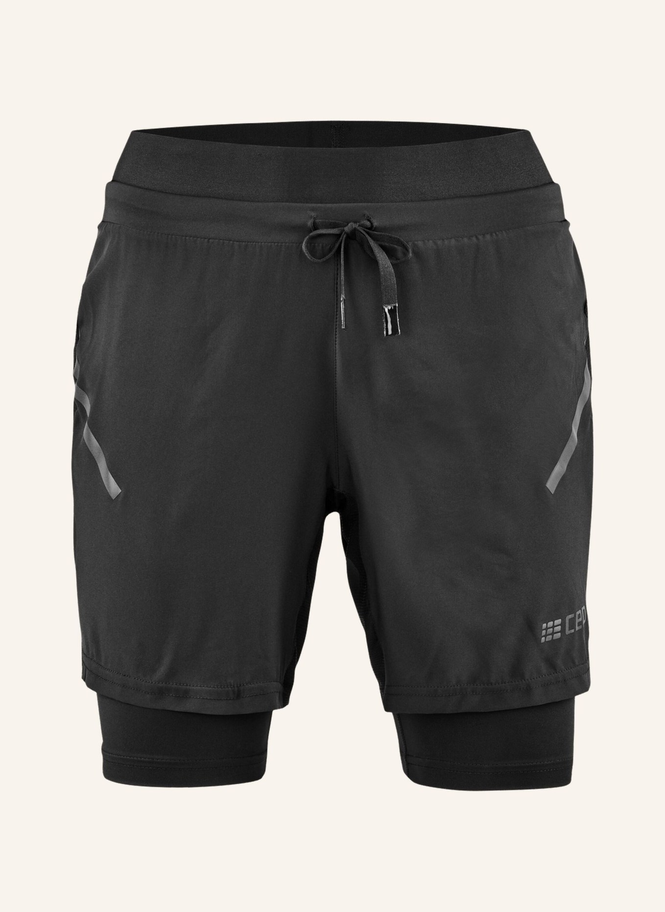 cep 2-in-1 Shorts TRAINING  mit Kompression, Farbe: SCHWARZ (Bild 3)