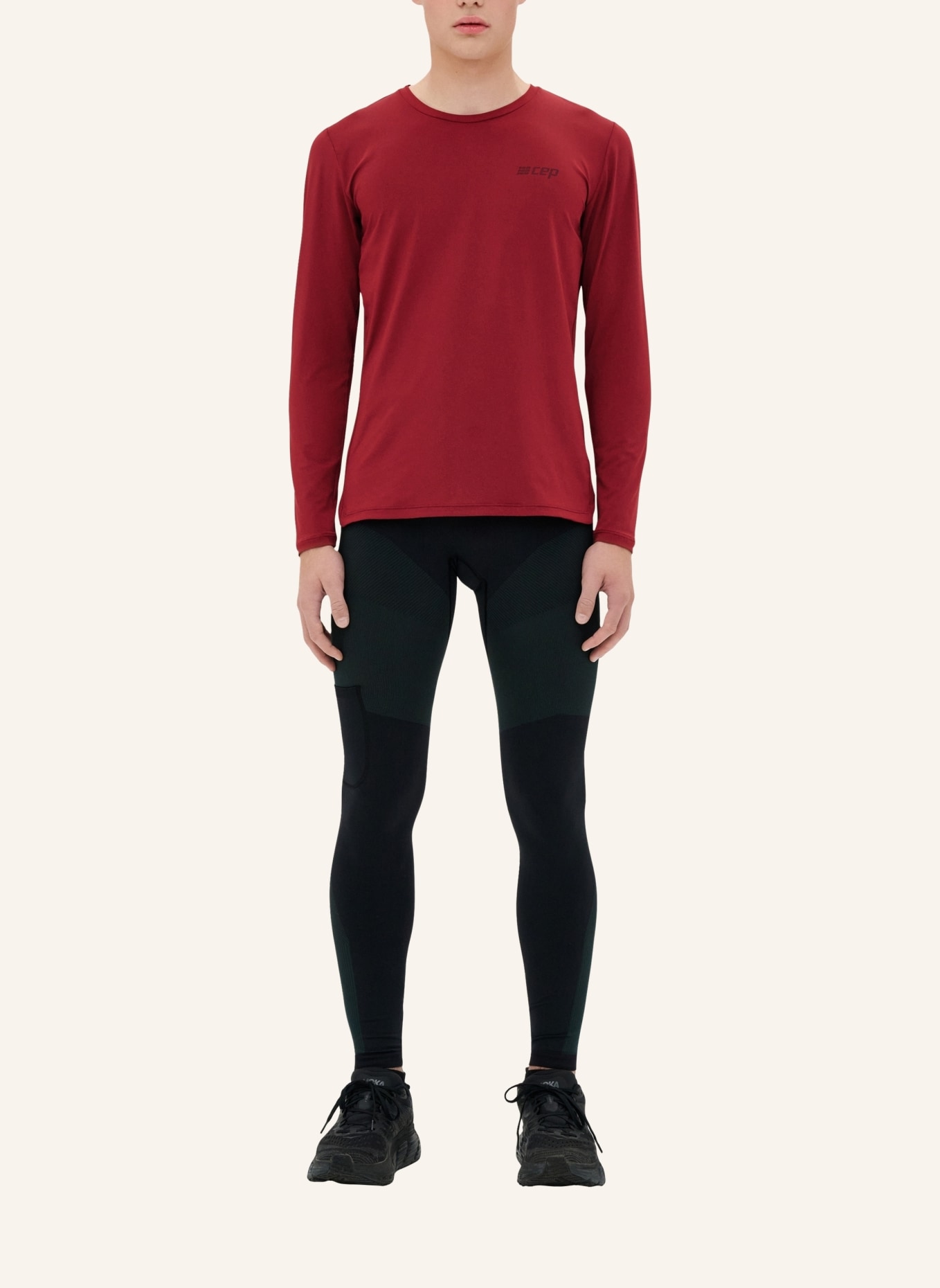 cep Laufshirt THE RUN LONG SLEEVE, Farbe: DUNKELROT (Bild 5)