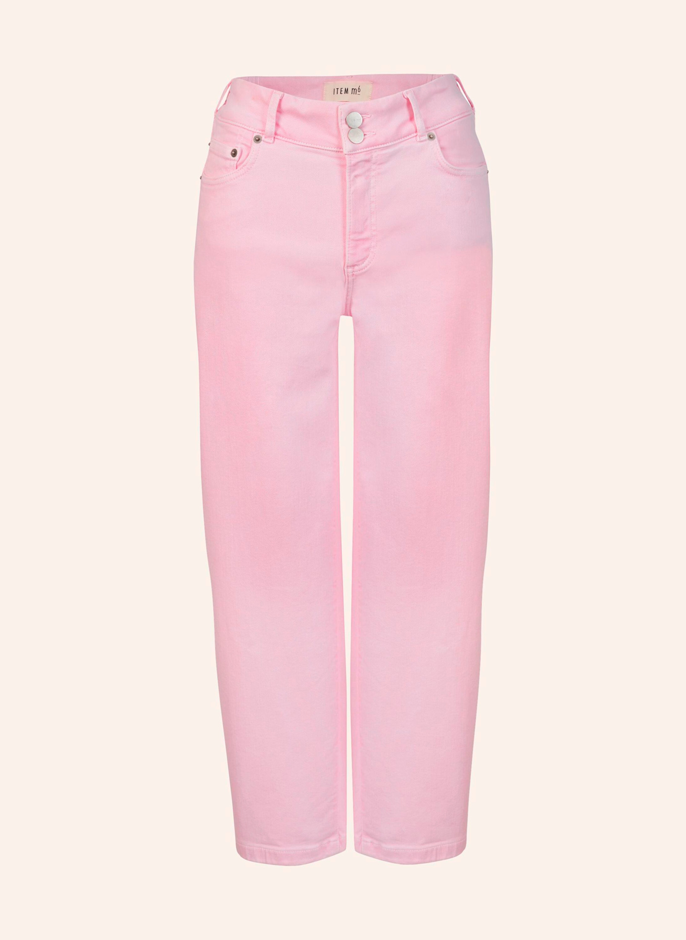 ITEM m6 7/8-Jeans CROPPED HIGH RISE DENIM: CREME