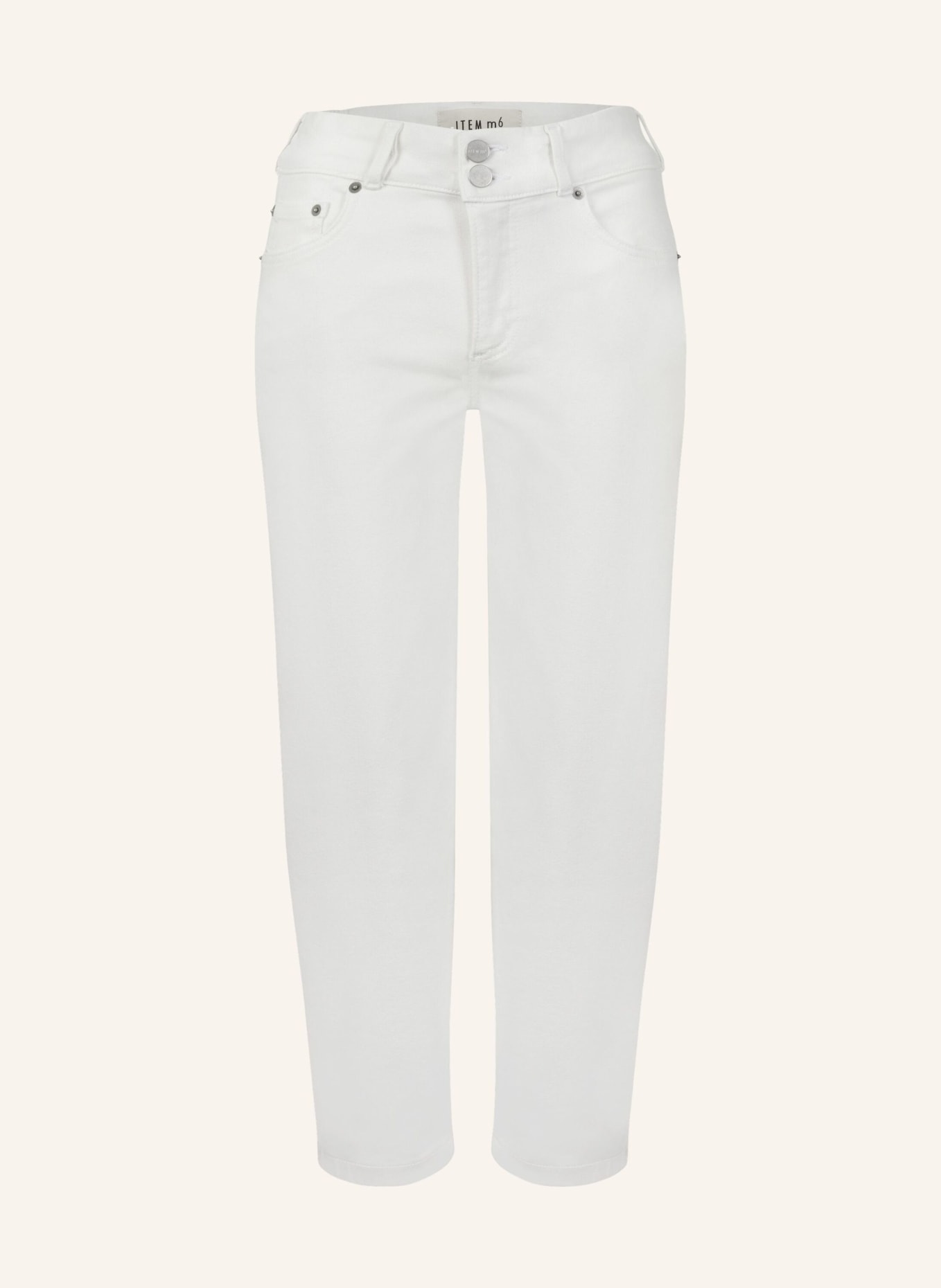 ITEM m6 7/8-Jeans CROPPED HIGH RISE DENIM, Farbe: WEISS (Bild 1)