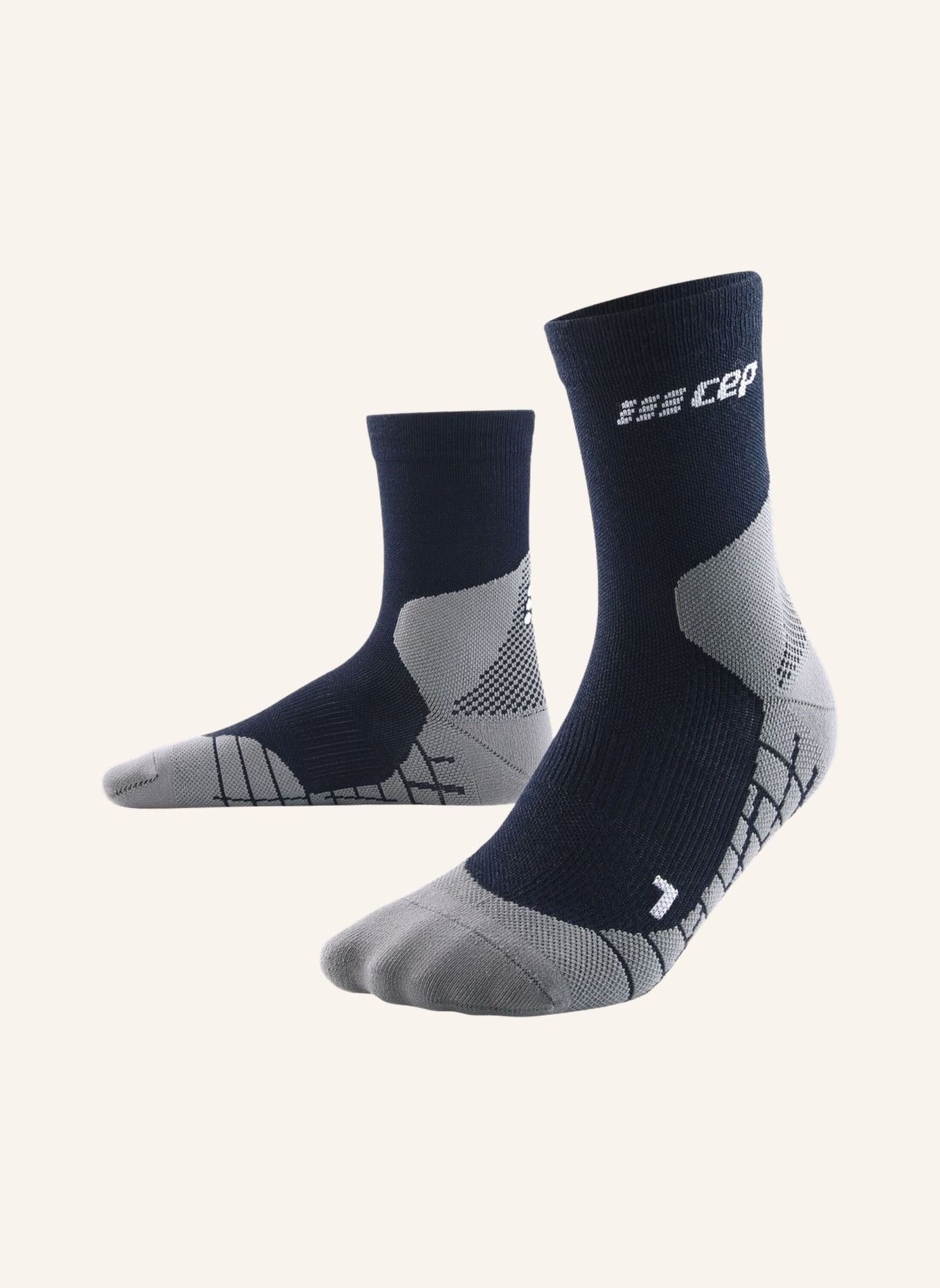 cep Trekking-Socken LIGHT MERINO MID CUT  Mit Kompression, Farbe: BLAU (Bild 1)