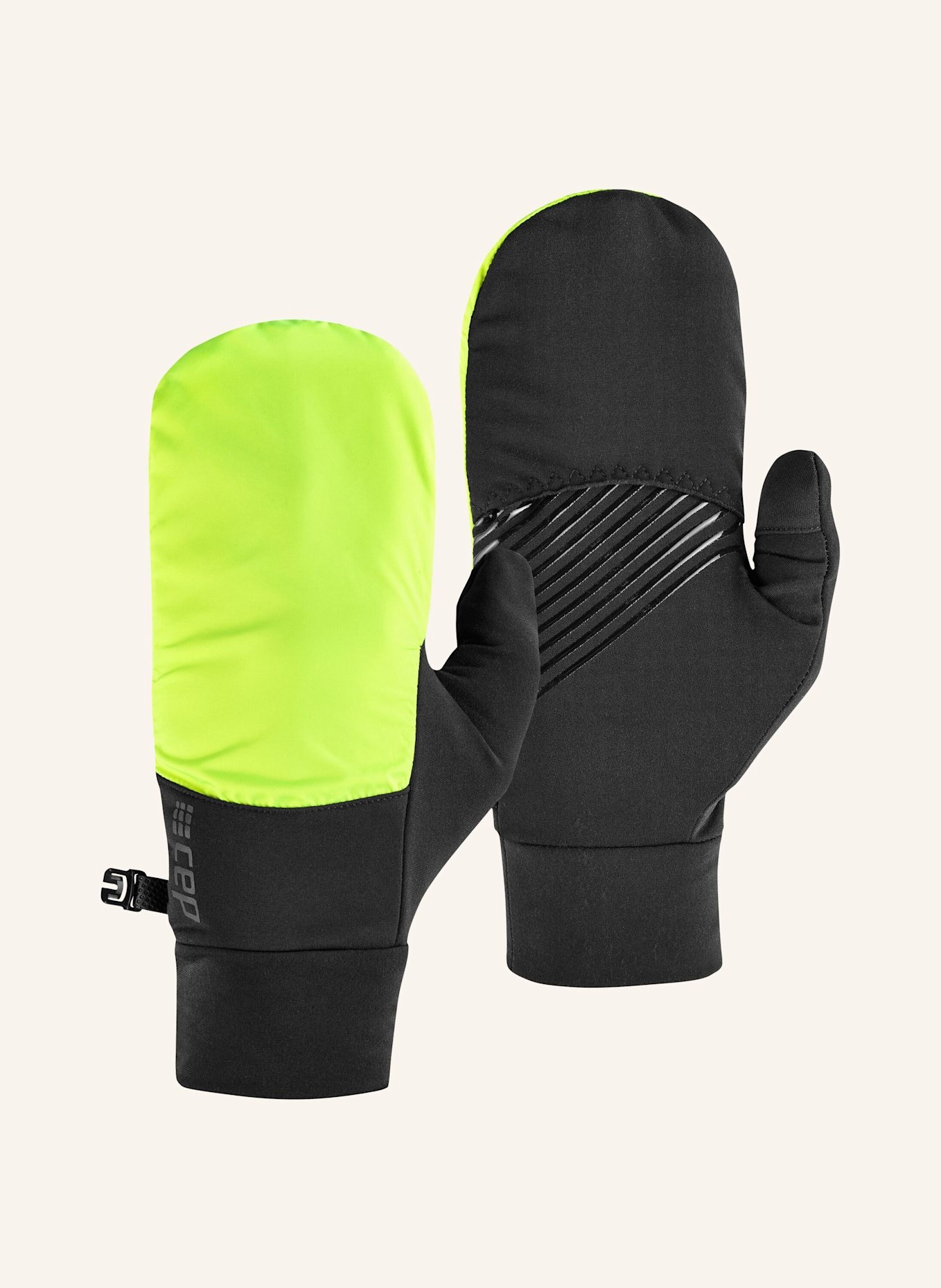 cep Handschuhe COLD WEATHER 2in1 mit Nässeschutz: NEONGELB/ SCHWARZ