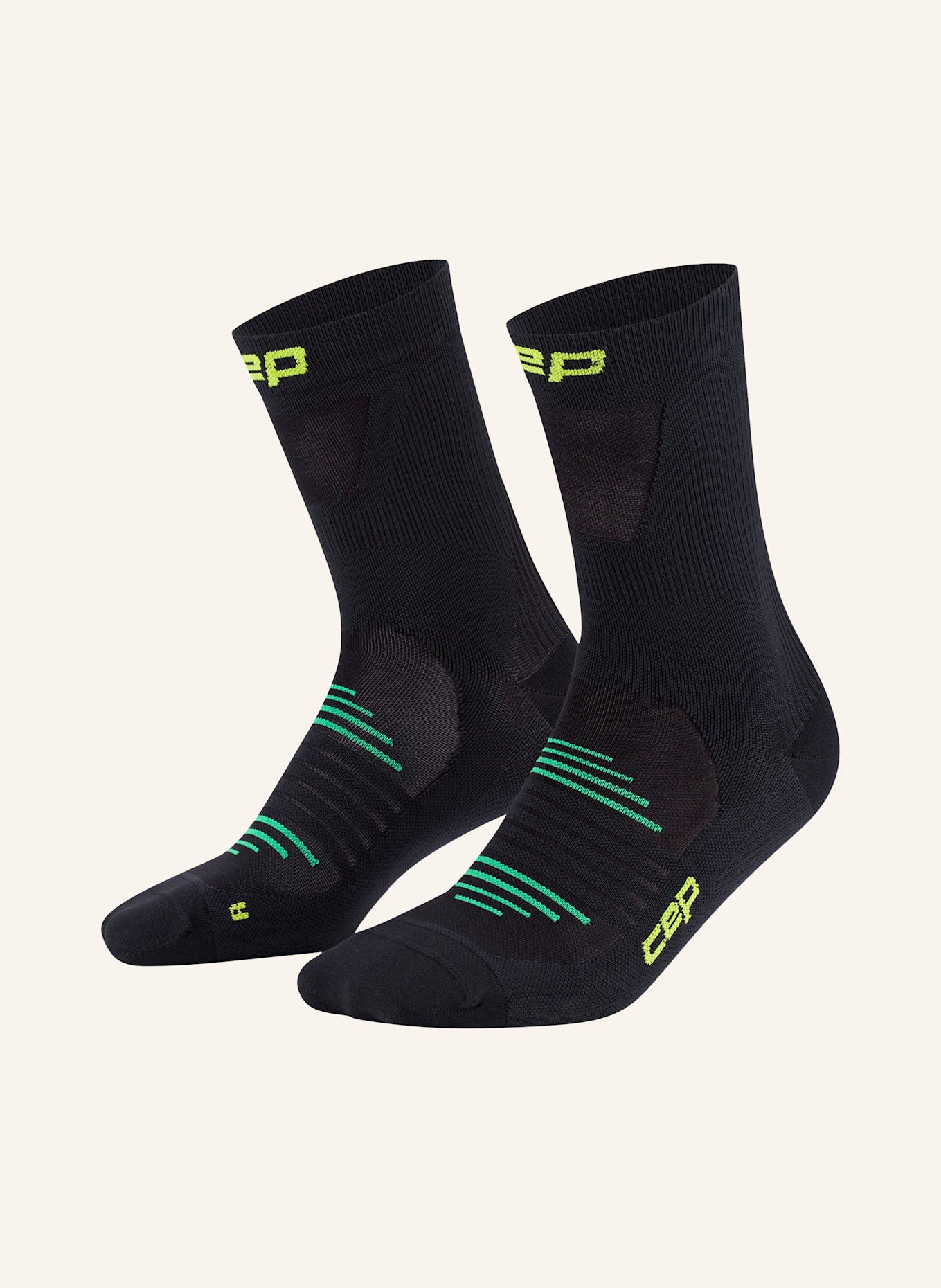 cep CEP CEP pro run ultralight socks, mid cut, men: SCHWARZ
