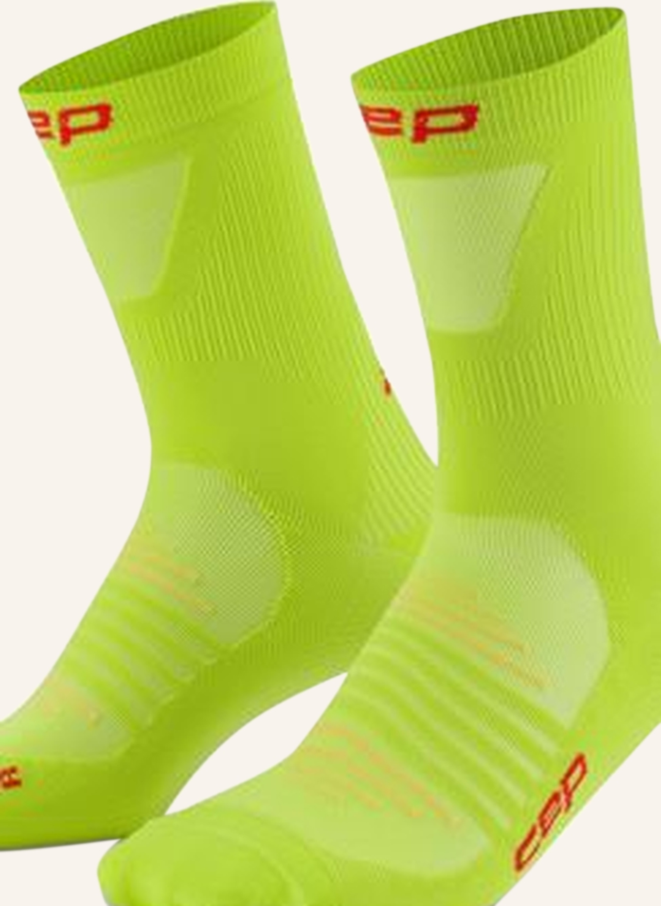 cep CEP CEP pro run ultralight socks, mid cut, women: HELLGRÜN