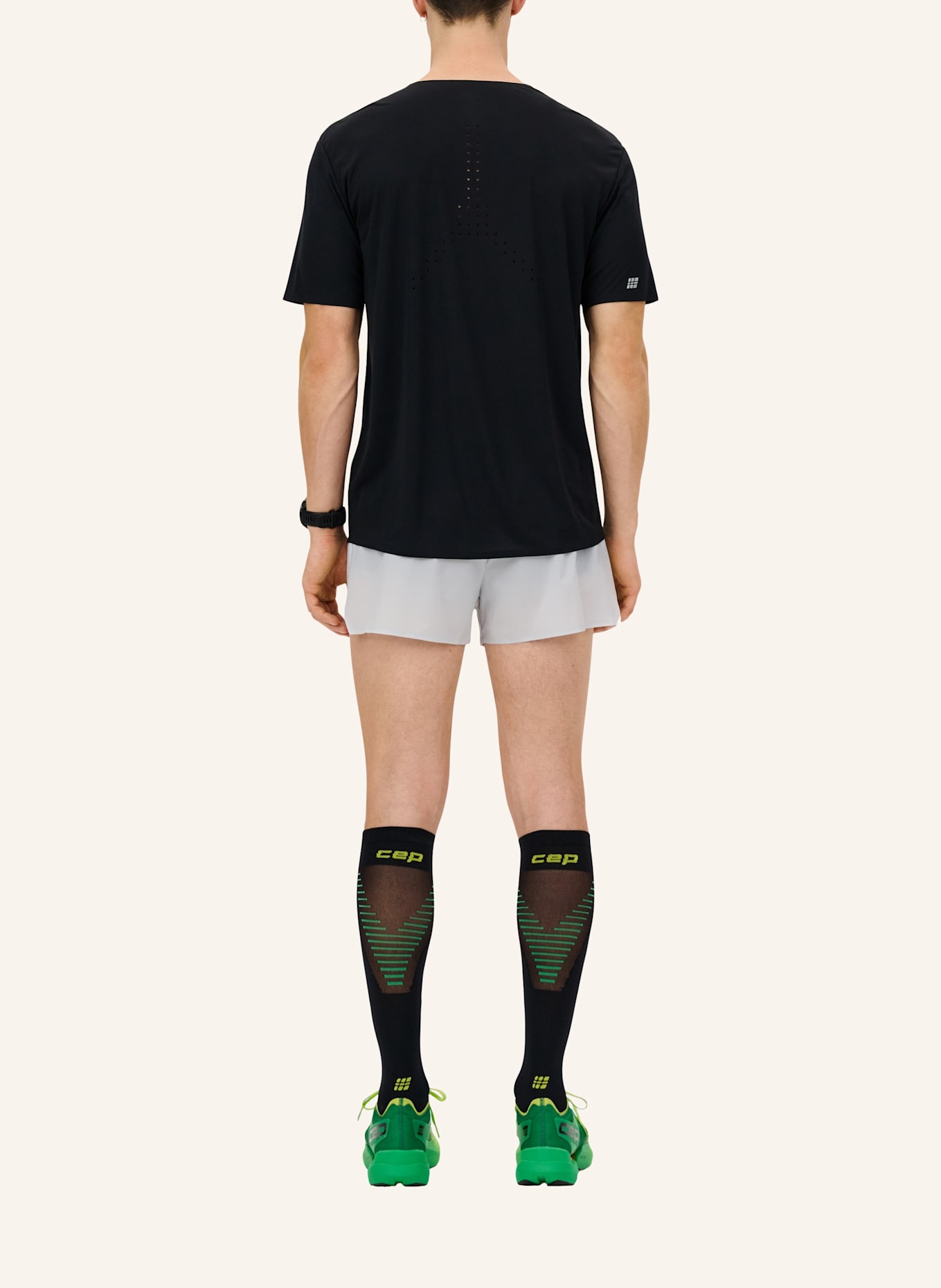 cep CEP CEP pro run ultralight shorts, loose fit, men: HELLGRAU