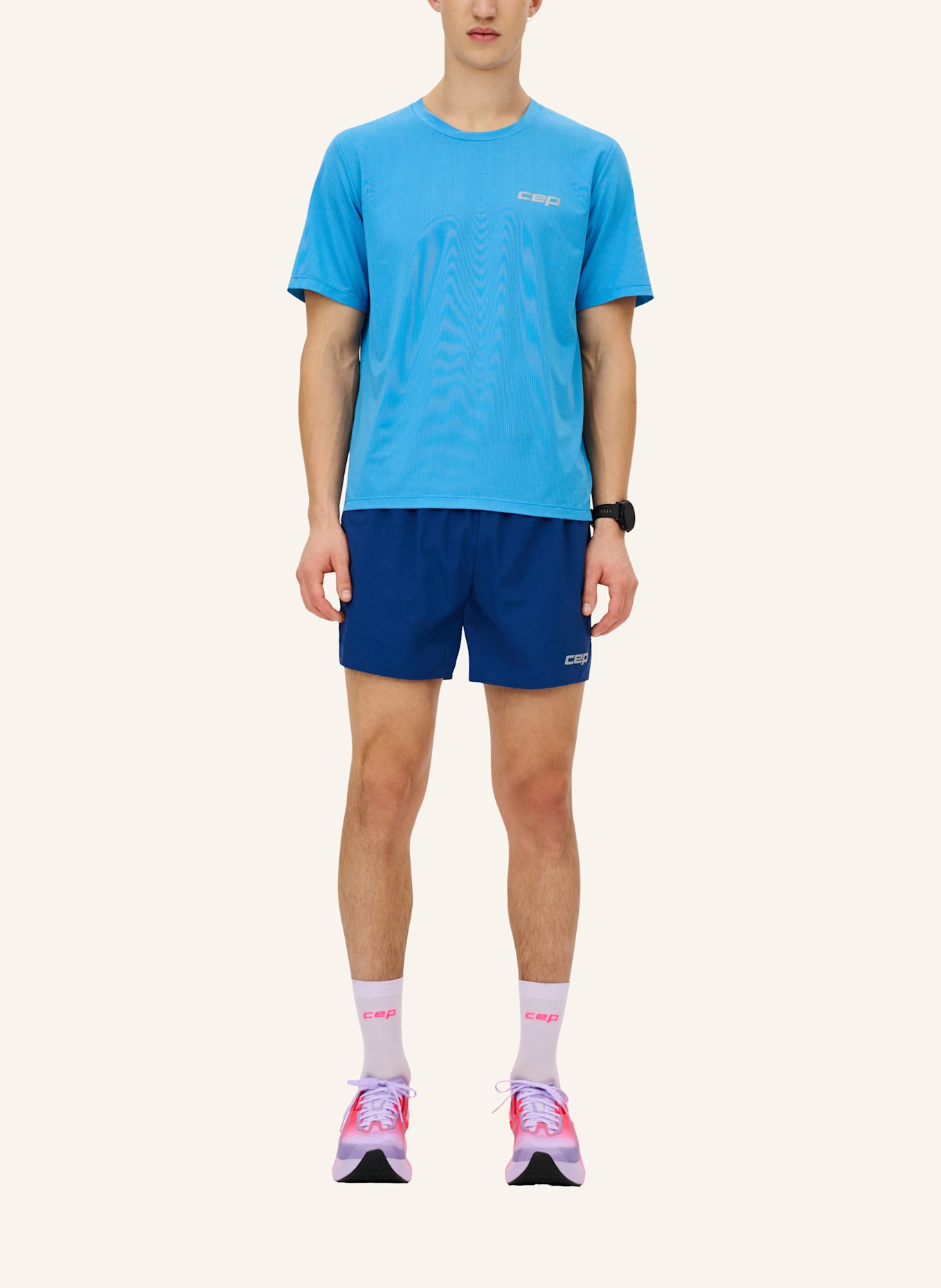cep CEP CEP run shorts, loose fit, men: DUNKELBLAU