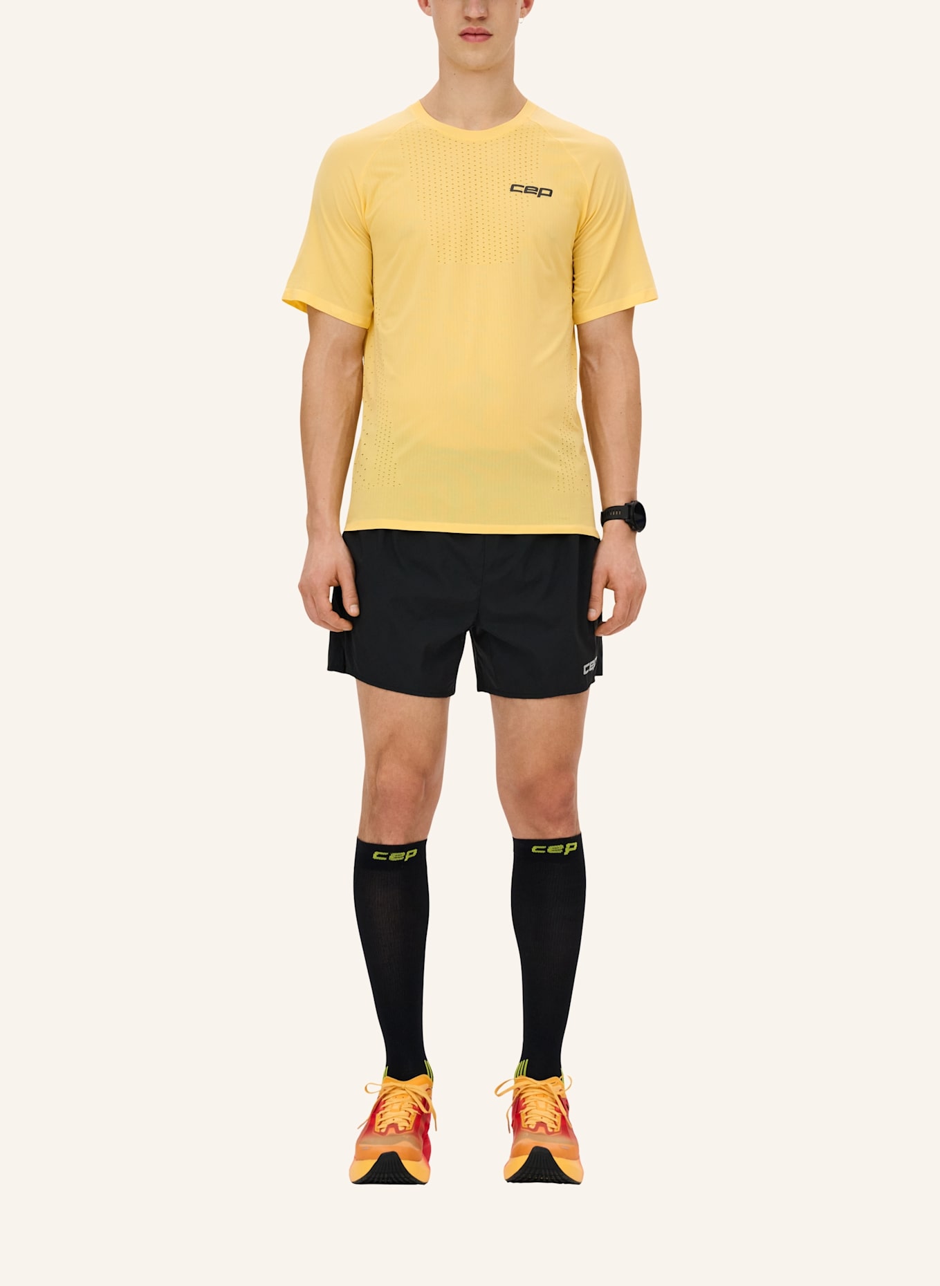 cep CEP CEP run shorts, loose fit, men: SCHWARZ