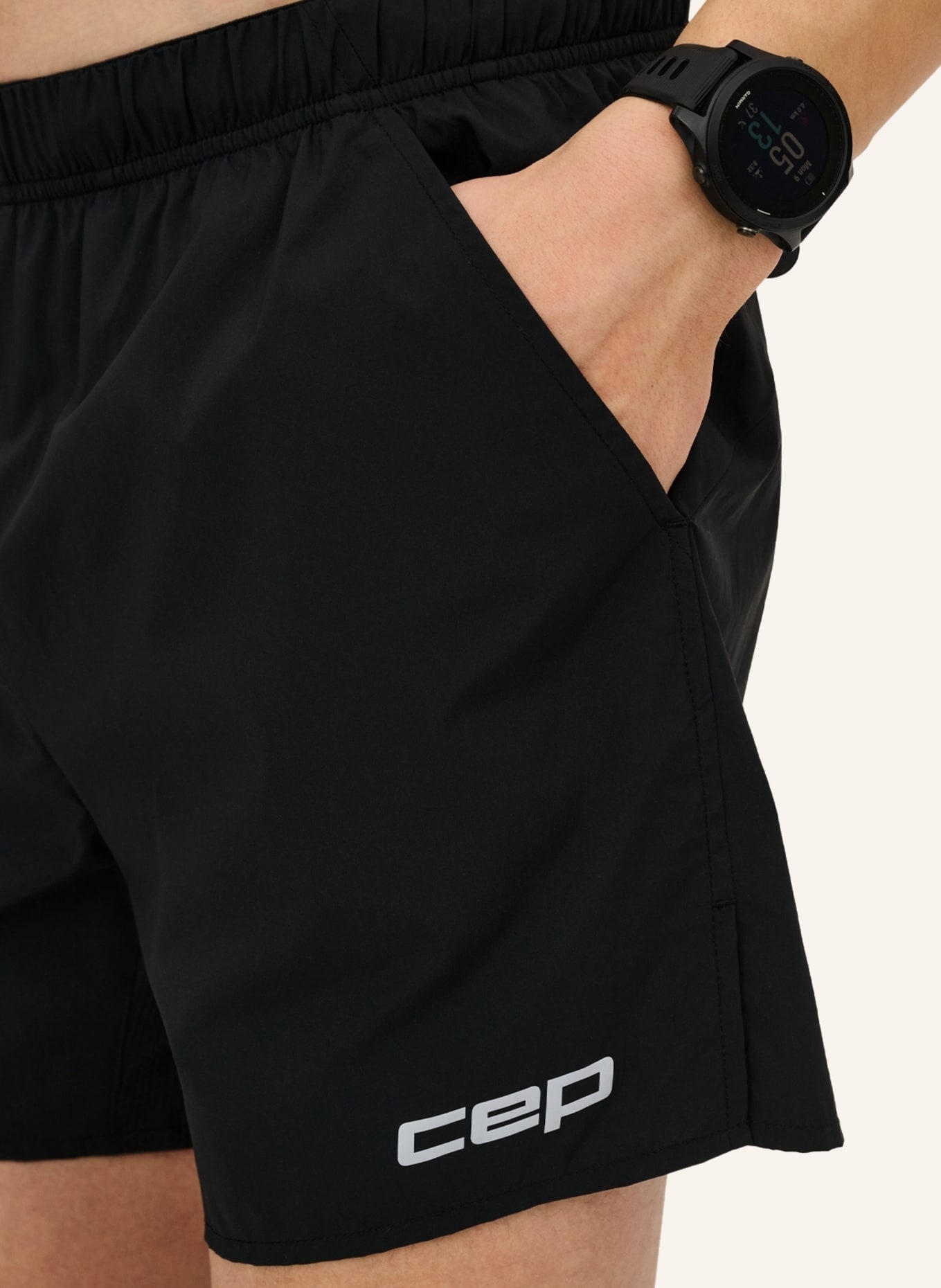cep CEP CEP run shorts, loose fit, men: SCHWARZ