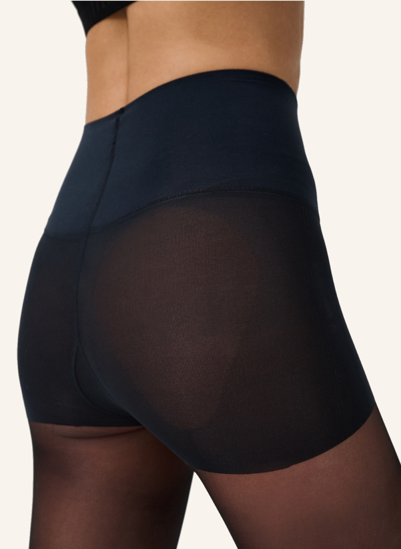 ITEM m6 Feinstrumpfhose INVISIBLE 15 CONTROL TOP mit Kompression: SCHWARZ