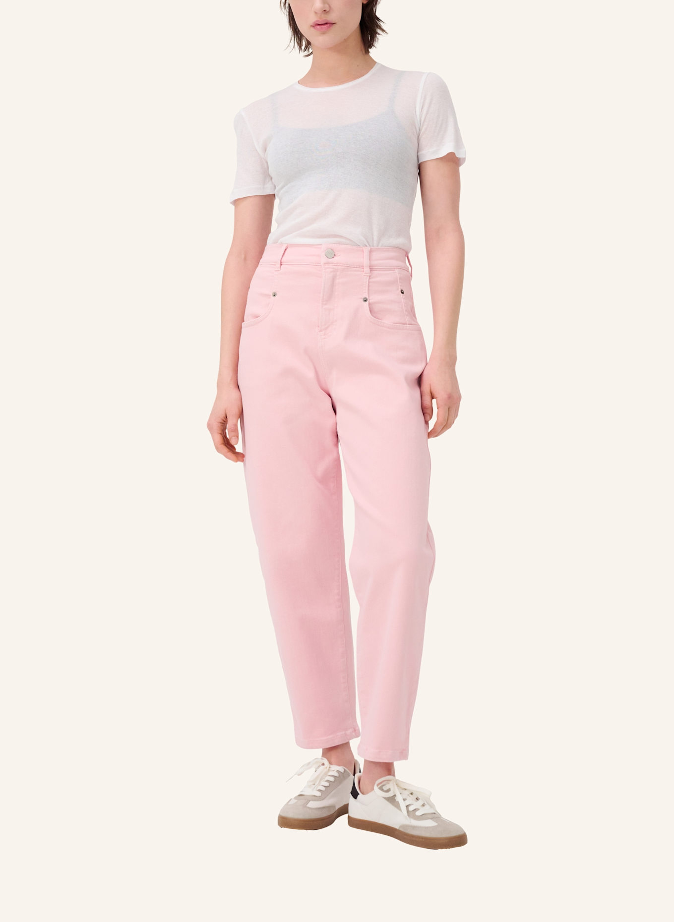 ITEM m6 Mom Jeans RELAXED HIGH RISE DENIM: CREME