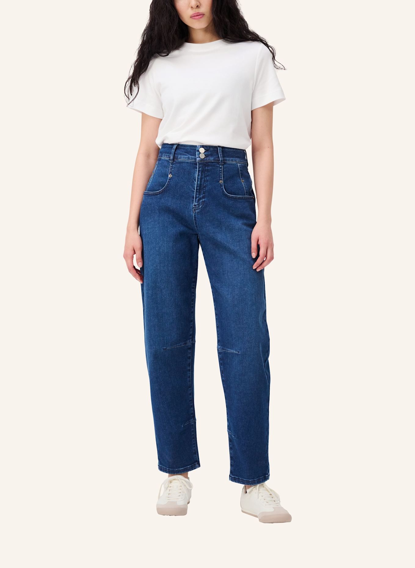 ITEM m6 ITEM m6 Pants LONG RELAXED DENIM HIGH RISE: BLAU