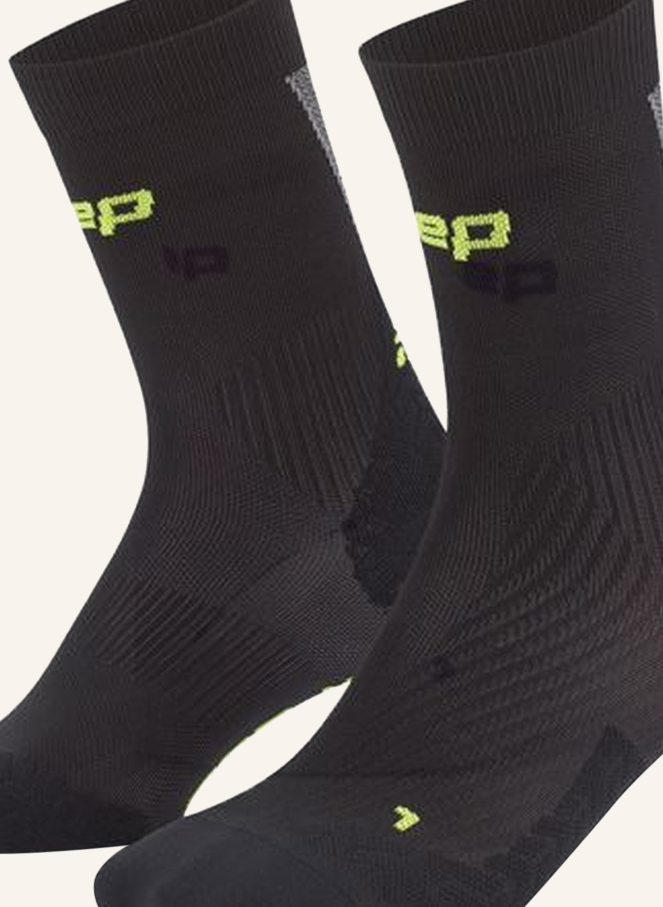 cep Laufsocken CORE RUN UTRALIGHT MID CUT: SCHWARZ/ GRAU