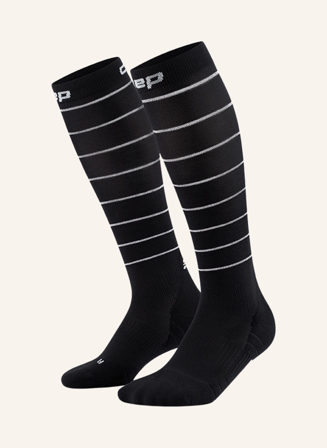 cep CEP CEP pro run reflective socks, tall, 2.0,  women: SCHWARZ