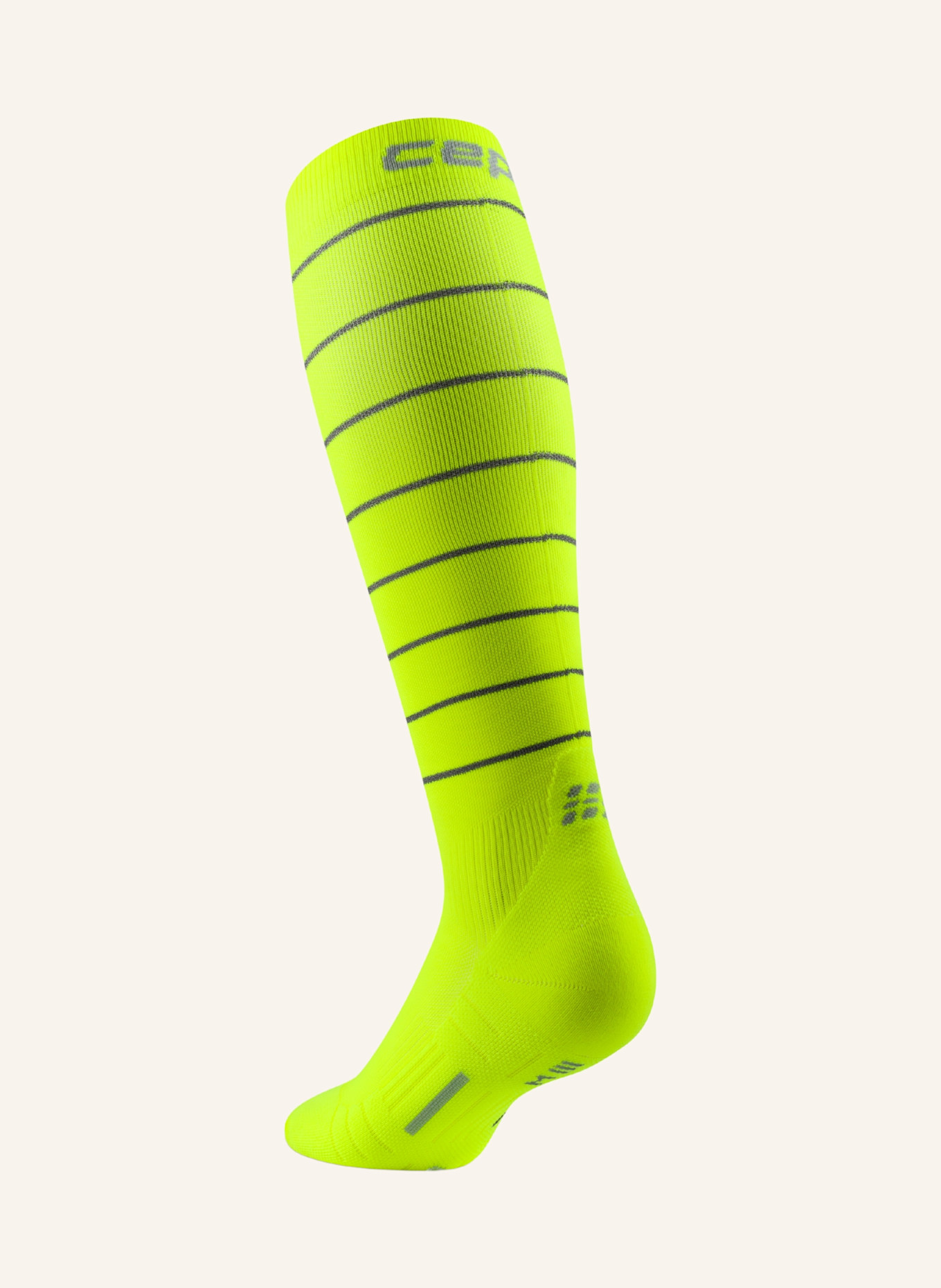 cep CEP CEP pro run reflective socks, tall, 2.0, women: NEONGELB