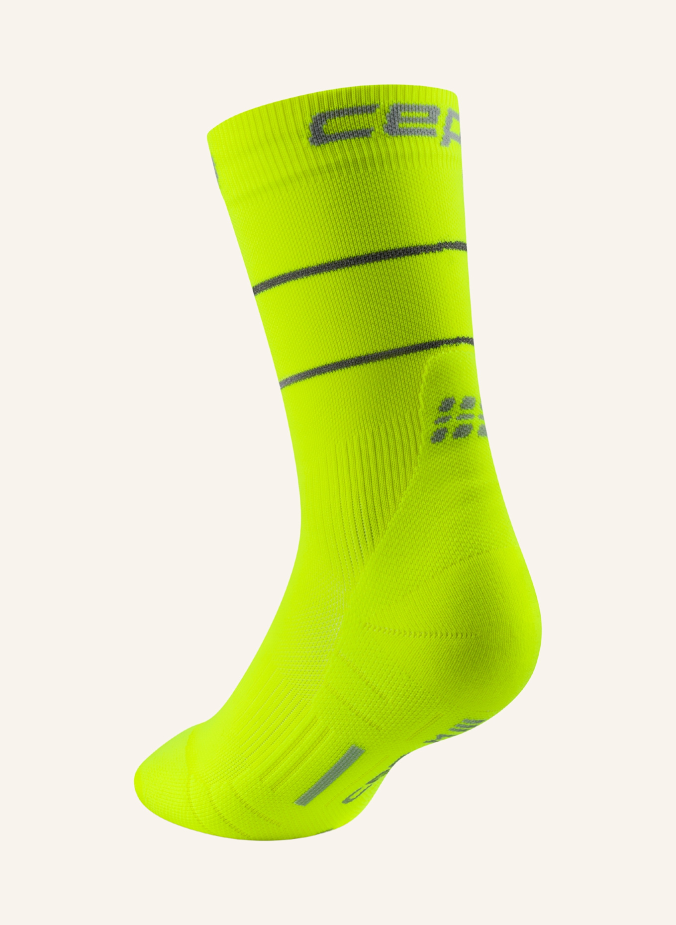 cep CEP CEP pro run reflective socks, mid cut, 2.0,  women: NEONGELB