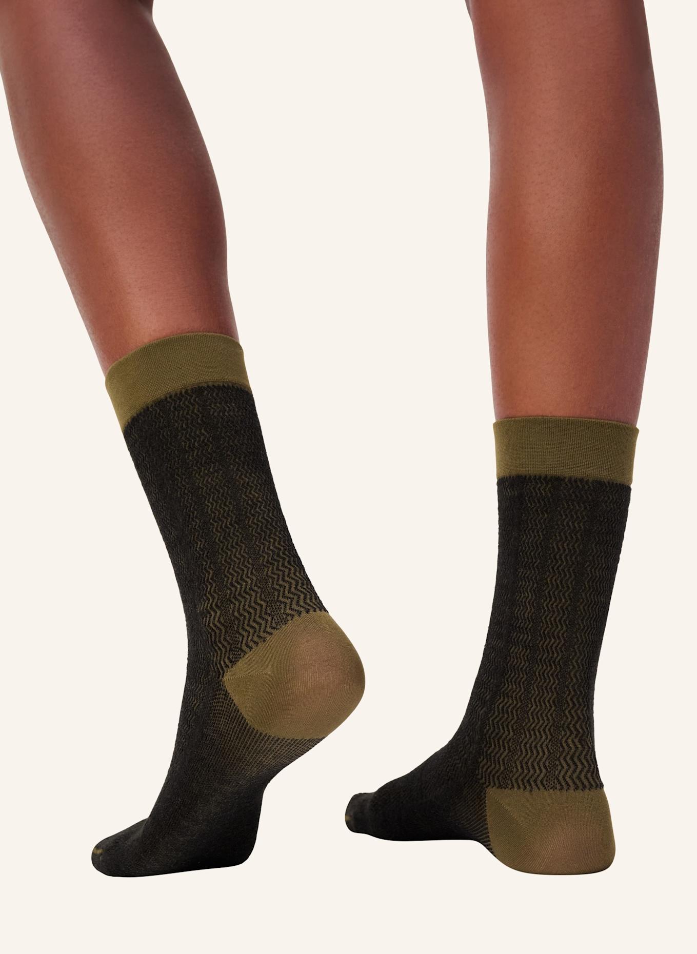 ITEM m6 Socken CASHMERE CONCIOUS: OLIV/ SCHWARZ