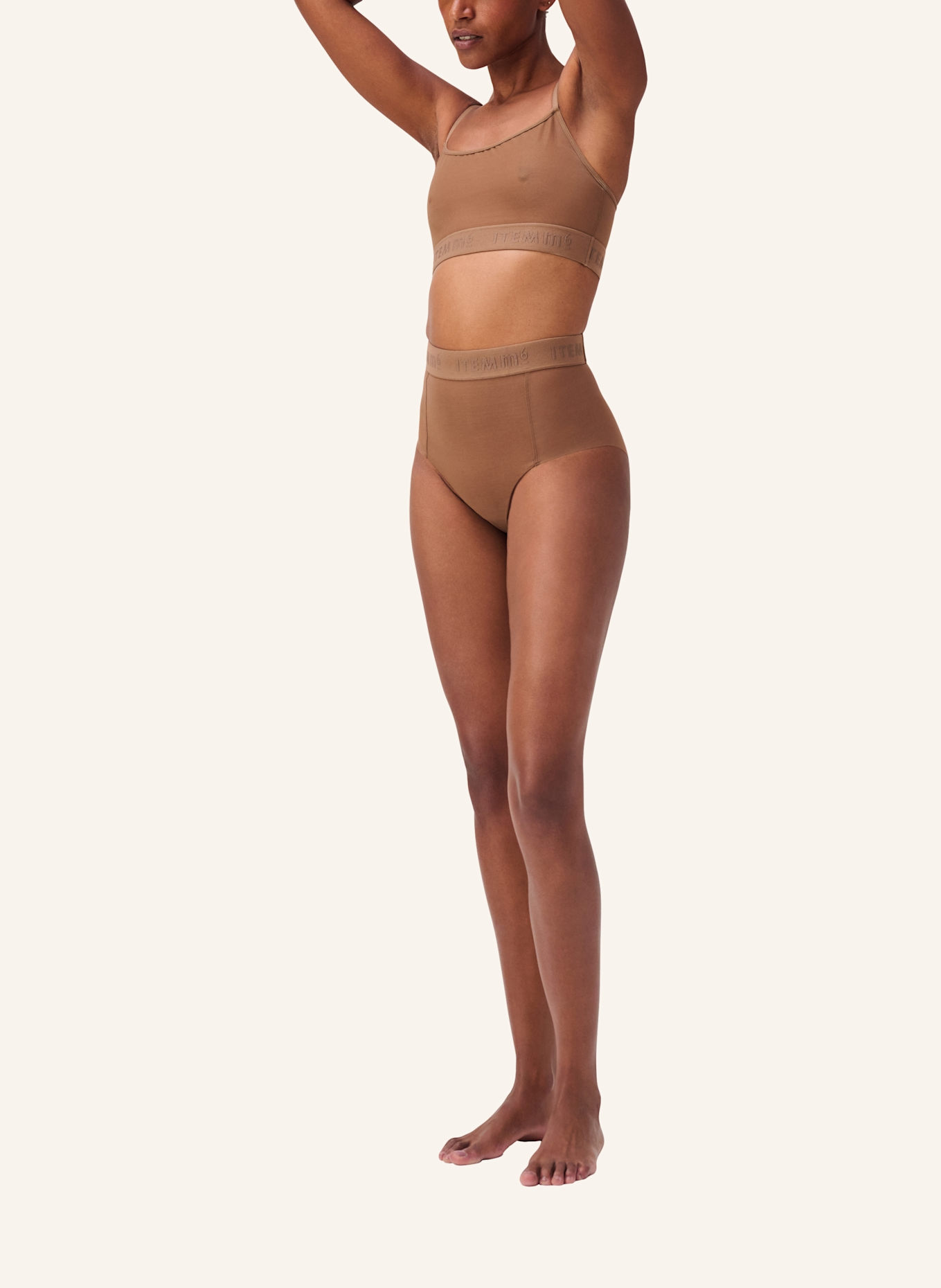 ITEM m6 Shape-Panty ALL MESH: HELLBRAUN