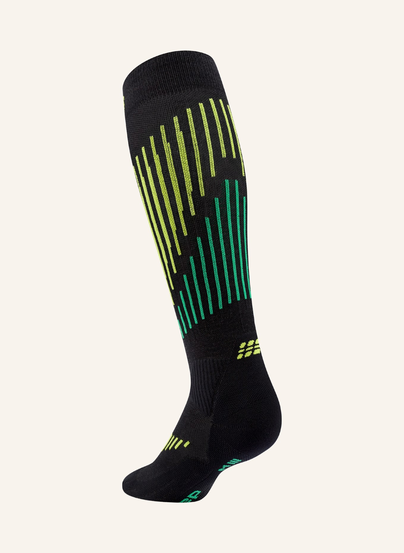 cep Skisocken HIGH TOURING mit Kompression: SCHWARZ/ GELB