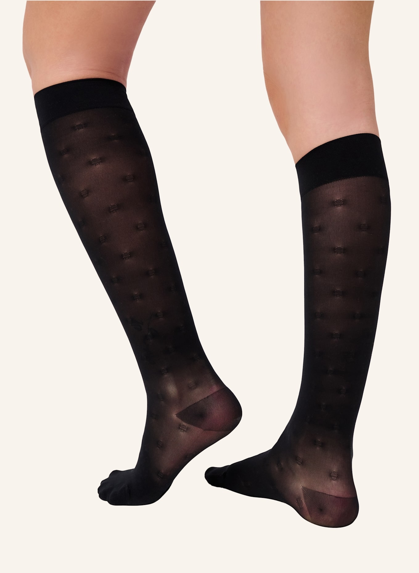 ITEM m6 Knee-High Dotties: SCHWARZ