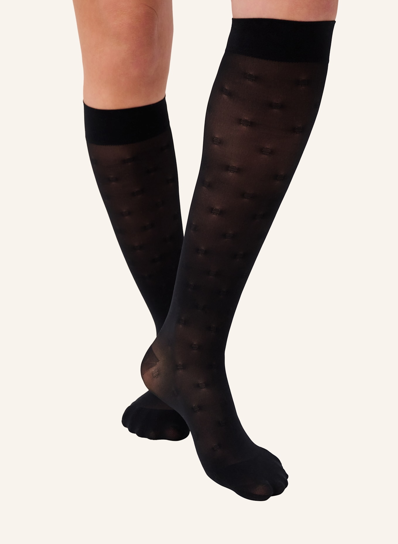 ITEM m6 Knee-High Dotties: SCHWARZ