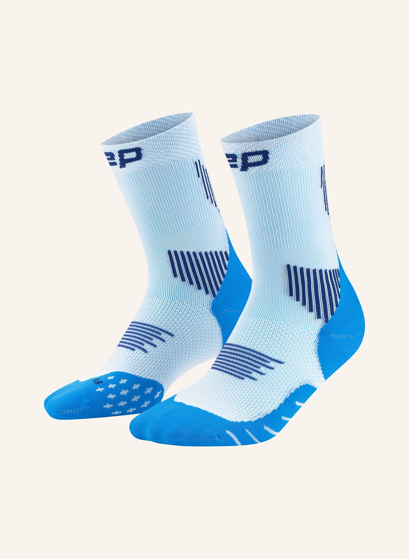 cep Laufsocken CORE RUN COMPRESSION MID CUT MID CUSHION: HELLBLAU/ BLAU