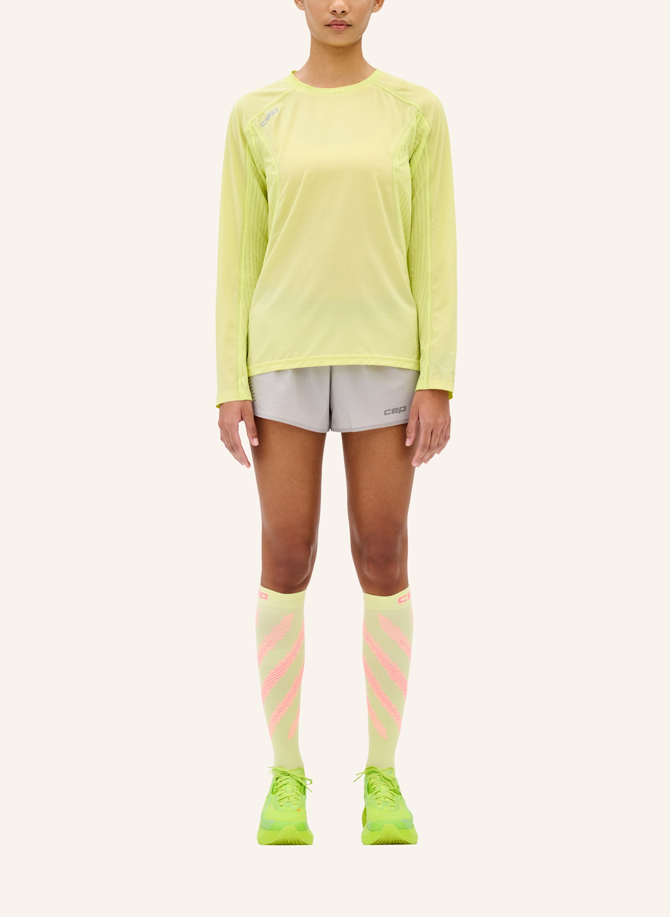 cep CEP CEP run shorts, loose fit, women: HELLGRAU