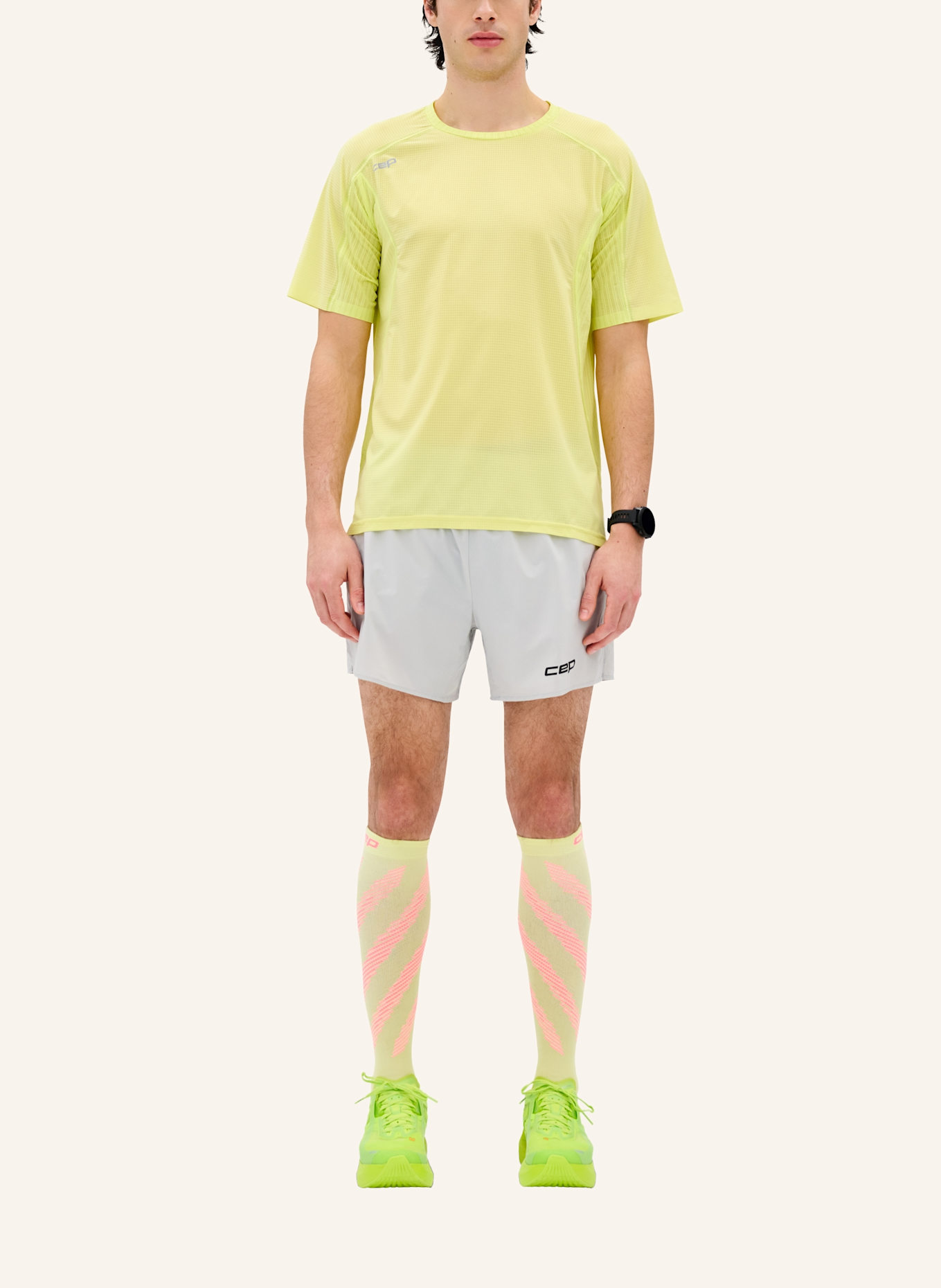 cep CEP CEP run shorts, loose fit, men: HELLGRAU