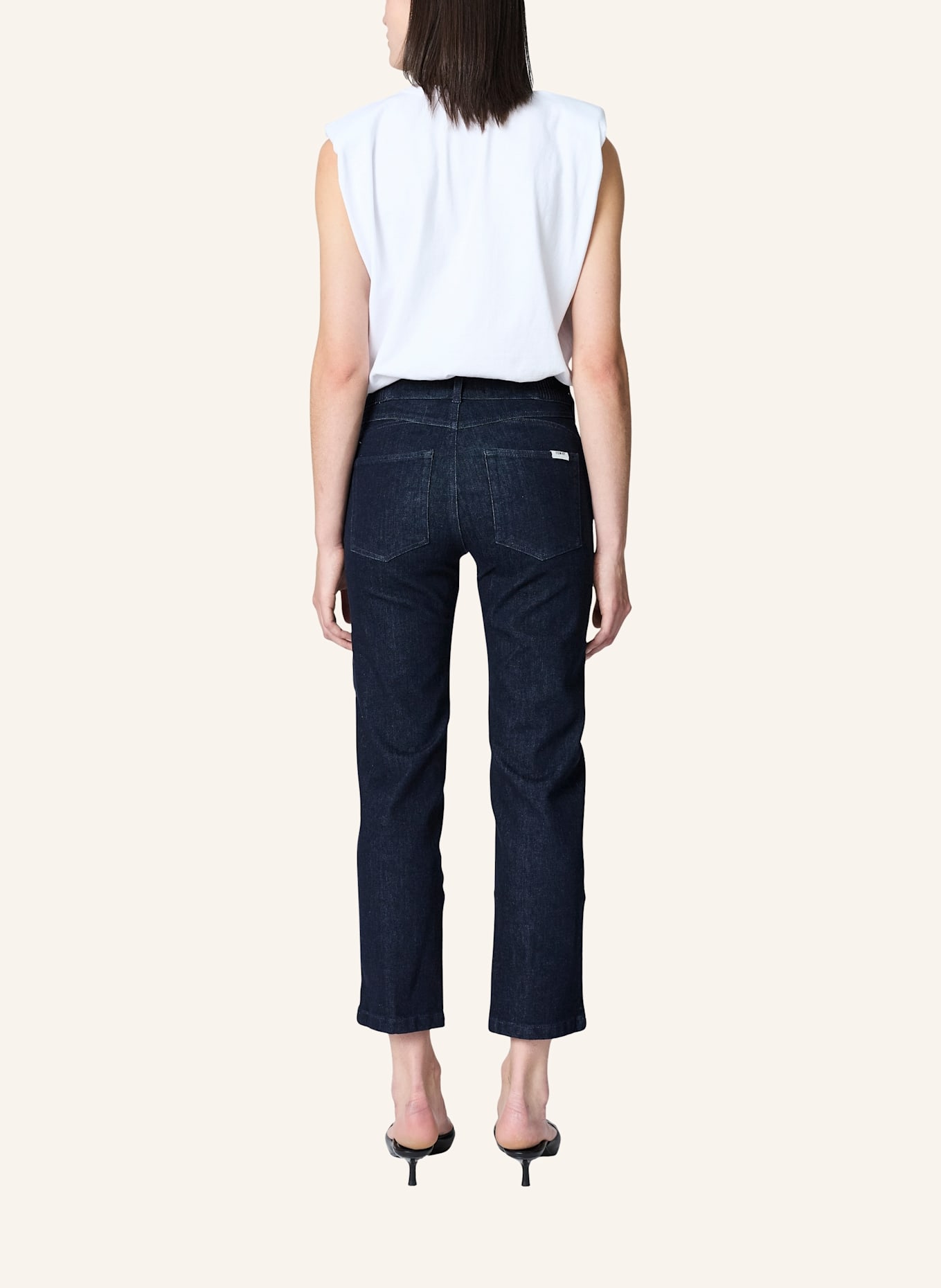 ITEM m6 7/8-Jeans CROPPED HIGH RISE DENIM: DUNKELBLAU