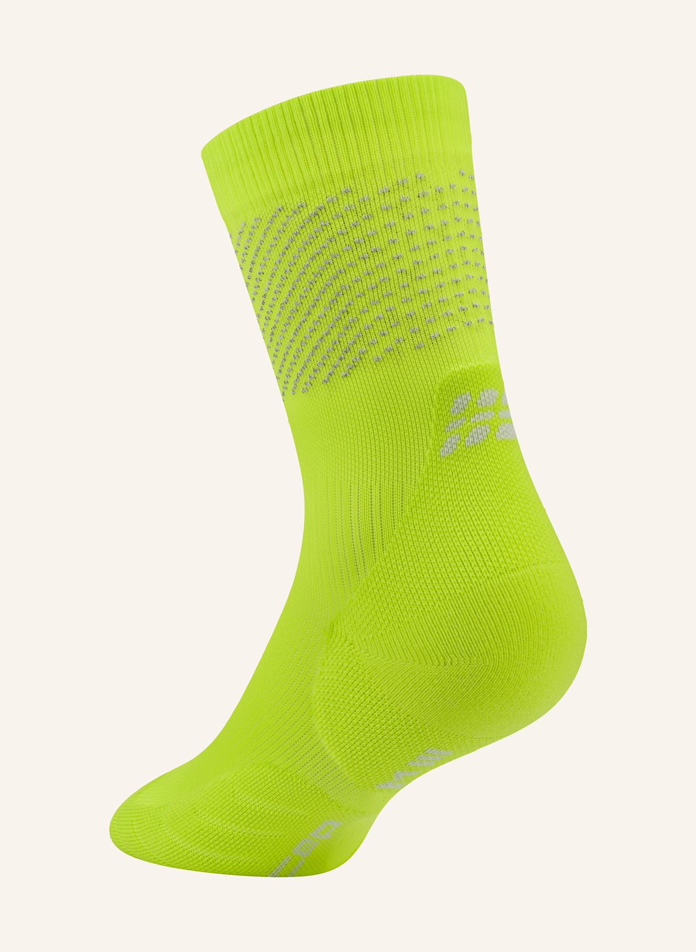 cep CEP CEP pro run reflective socks, mid cut, 3.0, women: HELLGRÜN