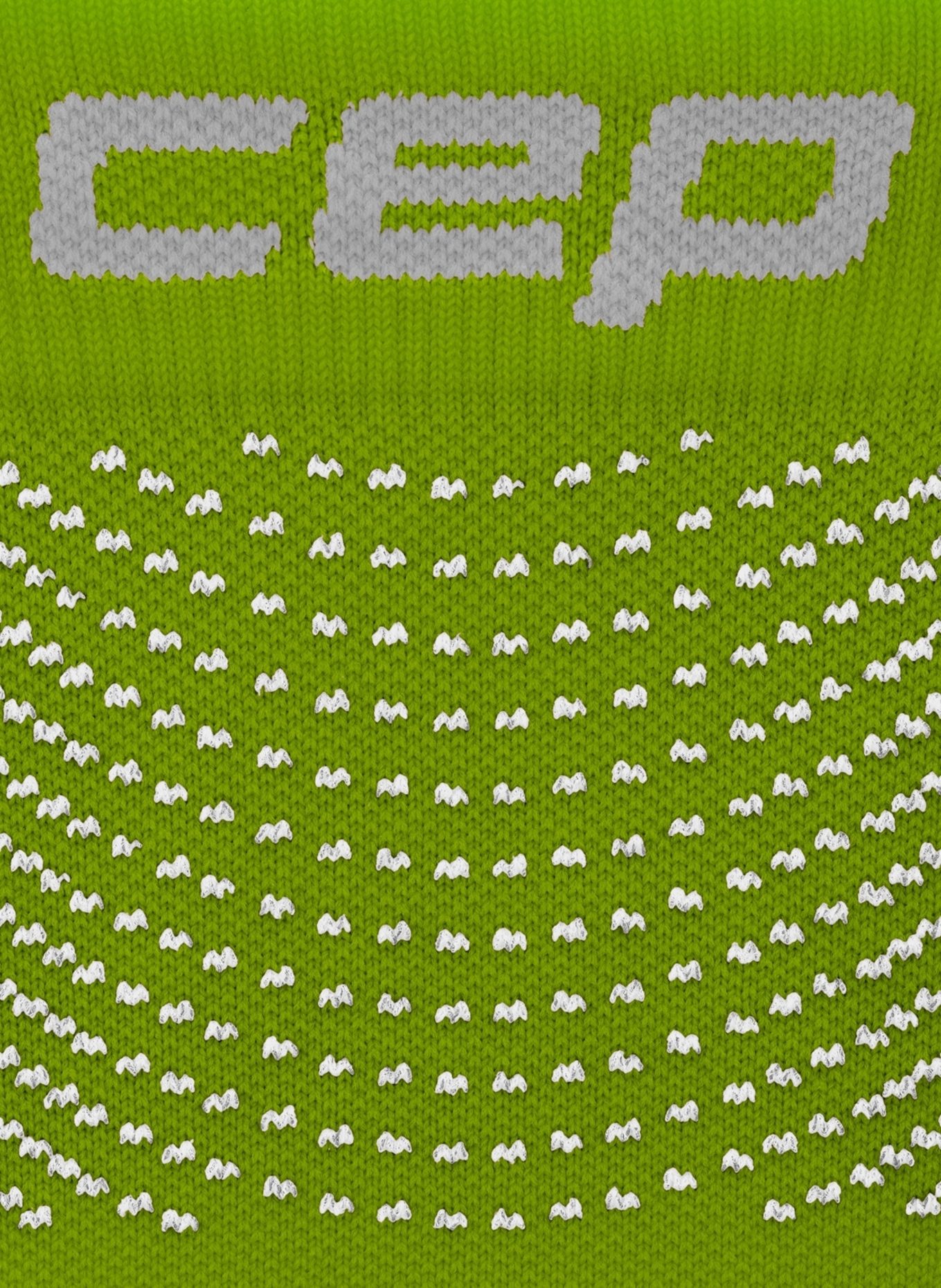 cep CEP CEP pro run reflective socks, mid cut, 3.0, women: HELLGRÜN